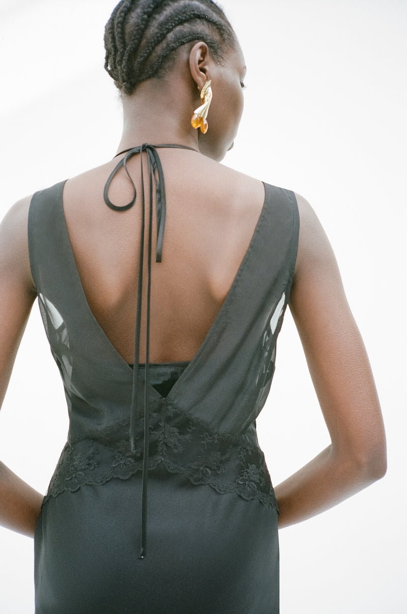 SIR the label Avellino Lace Layered Dress BLACK