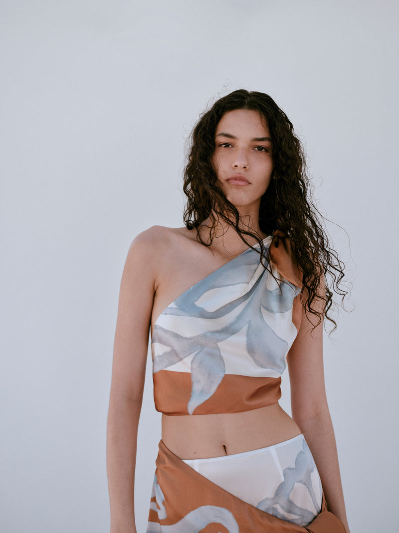 SIR the label Sorrento Scarf Top SCIARPA PRINT