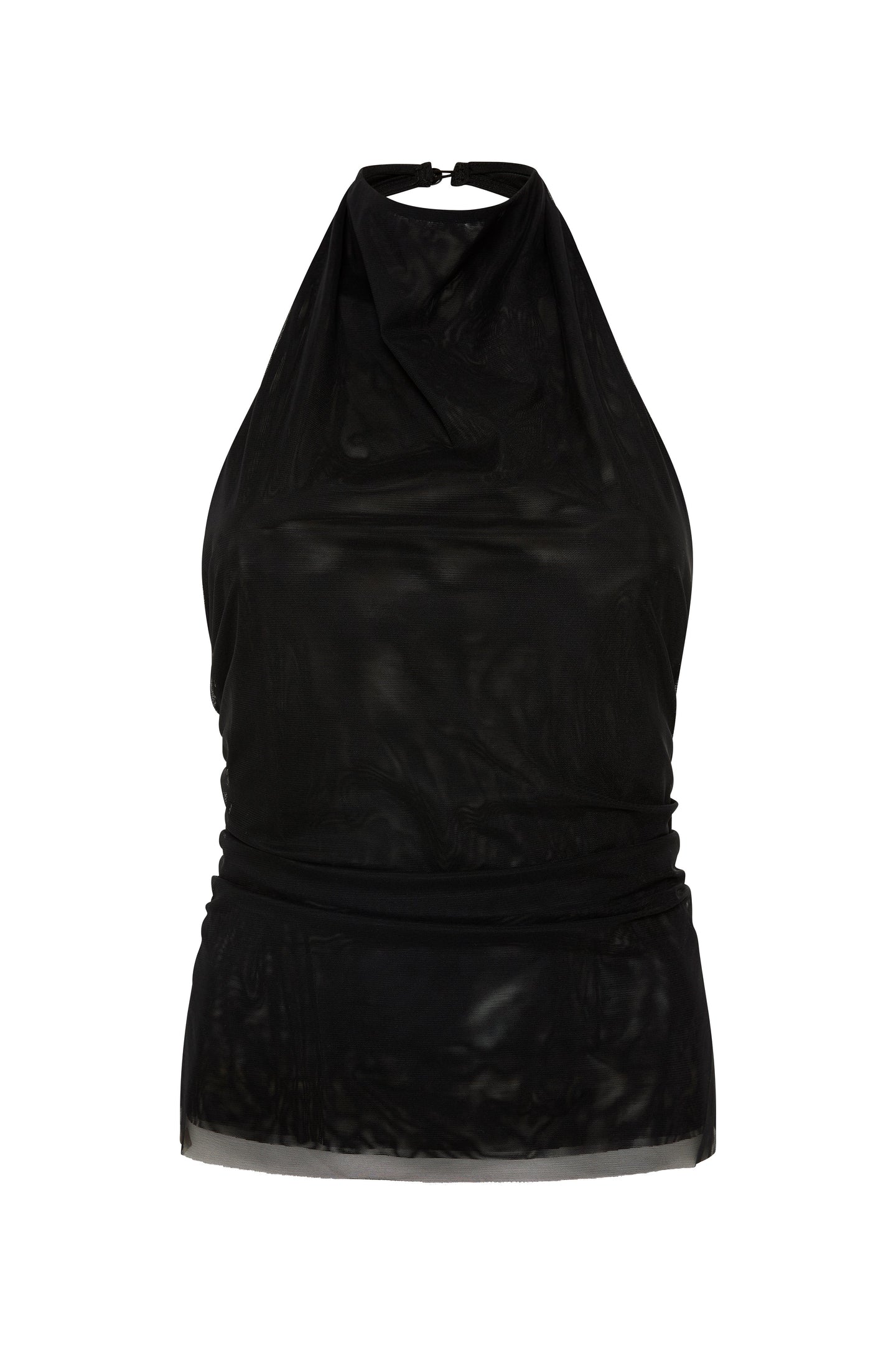SIR the label Jacques Mesh Halter Top Black