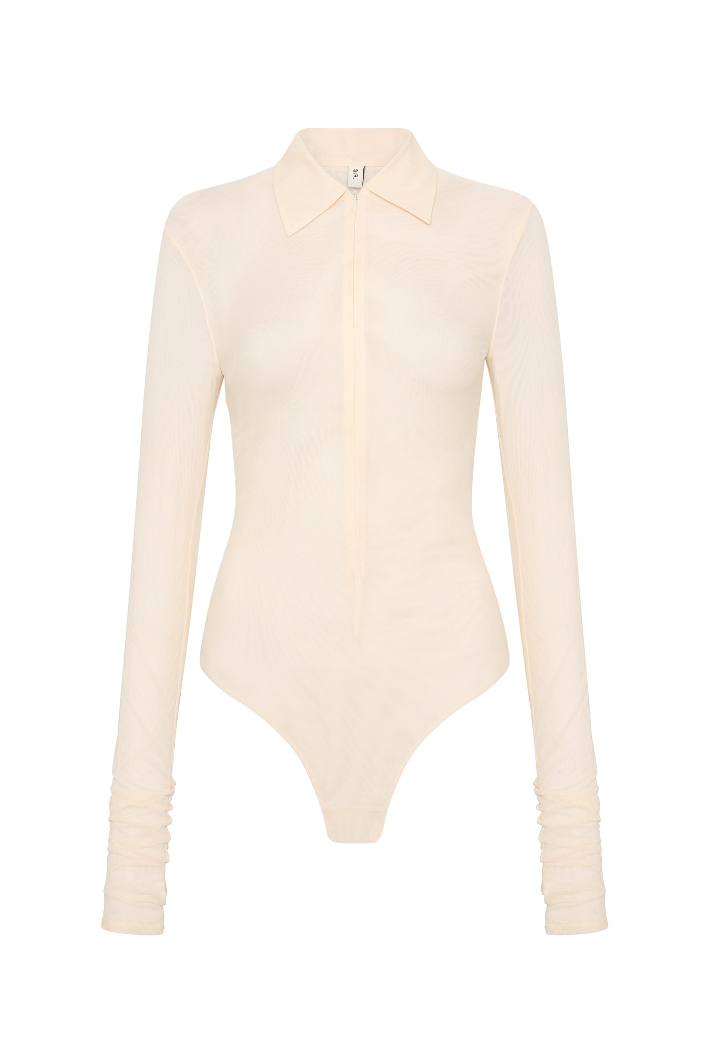 SIR the label Jacques Mesh Zip Bodysuit ECRU