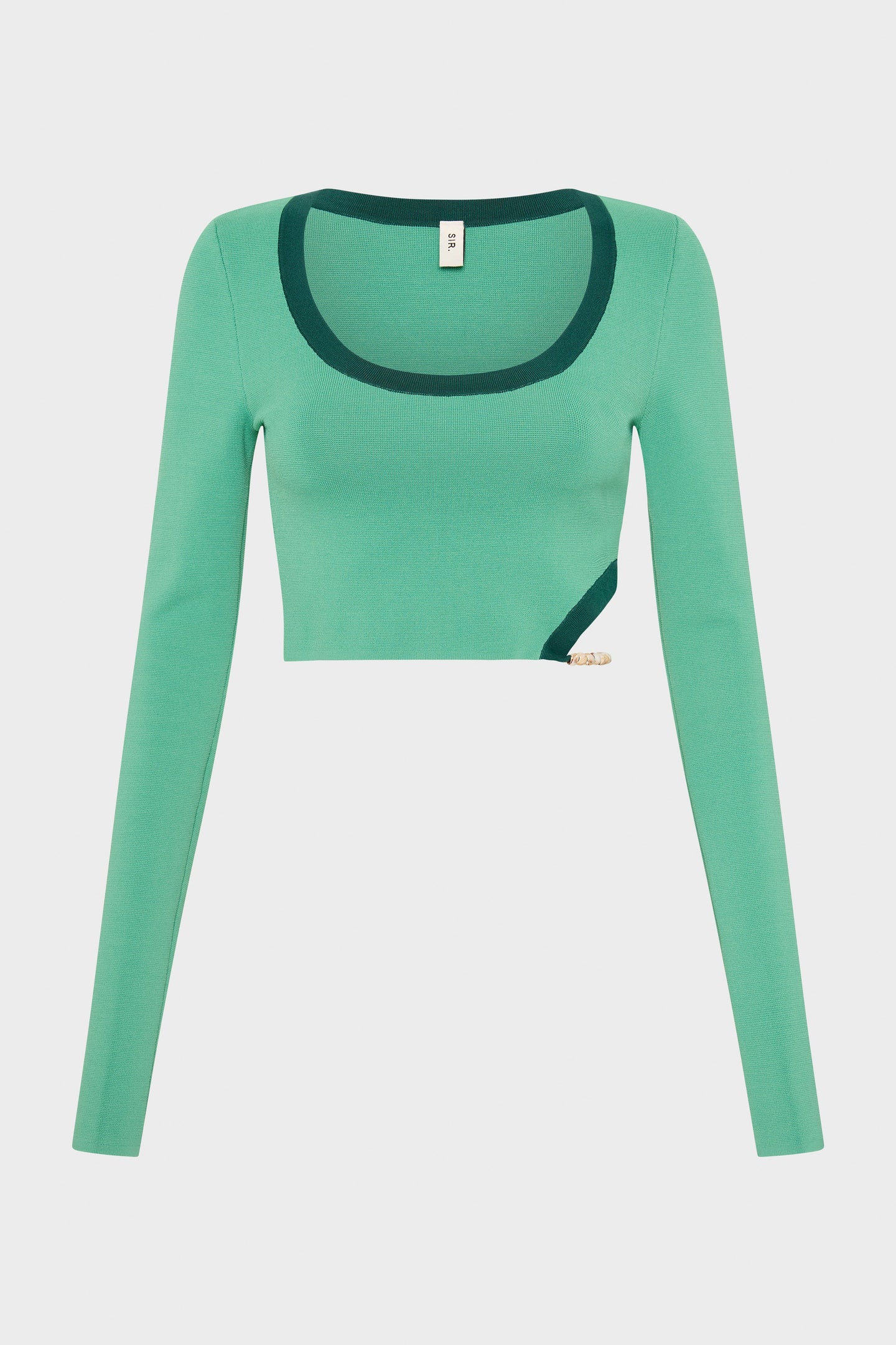SIR the label Salvador Long Sleeve Crop EMERALD