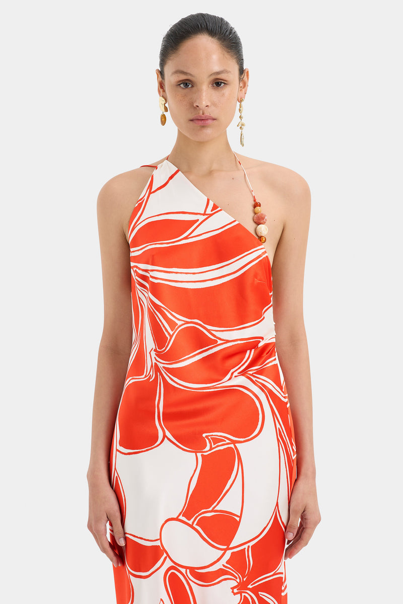 SIR the label Ramona Asymmetric Bias Dress MARIPOSA LILY