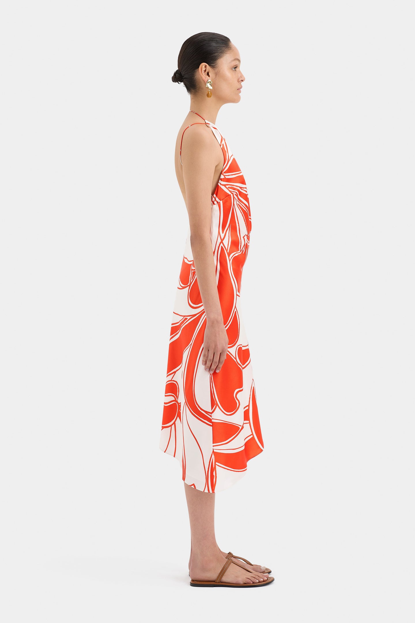 SIR the label Ramona Asymmetric Bias Dress MARIPOSA LILY