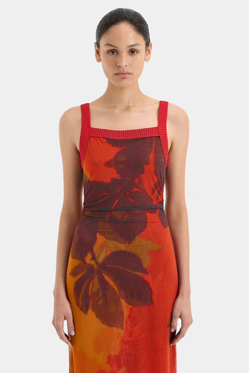 SIR the label Libertine Tank Midi Dress WREN PRINT