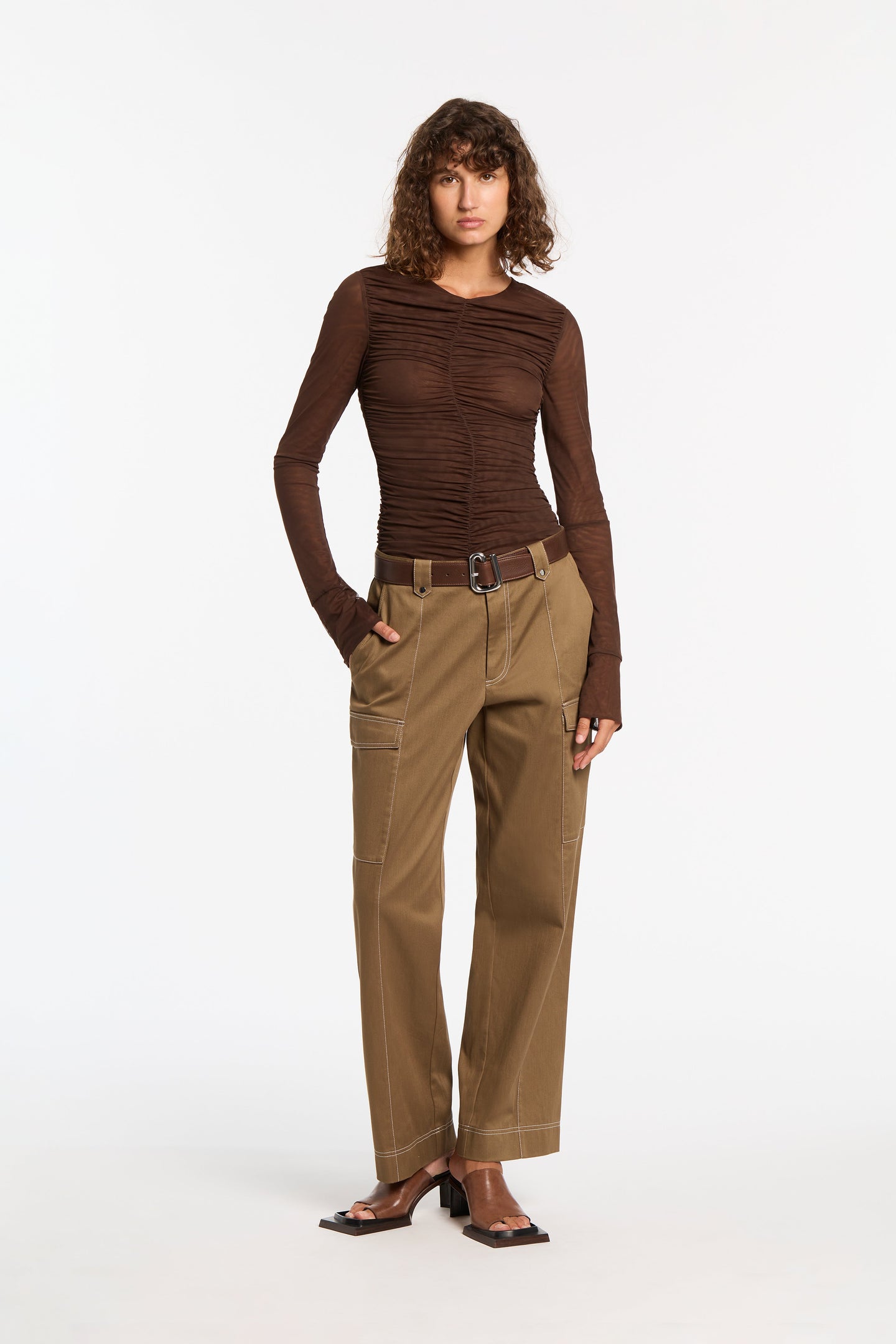 SIR the label Bourdelle Utility Pant Biscuit