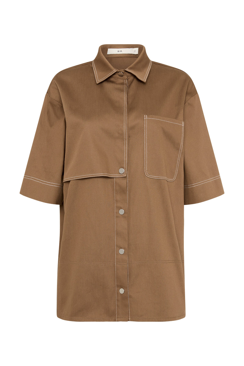 SIR the label Bourdelle Utility Shirt Biscuit