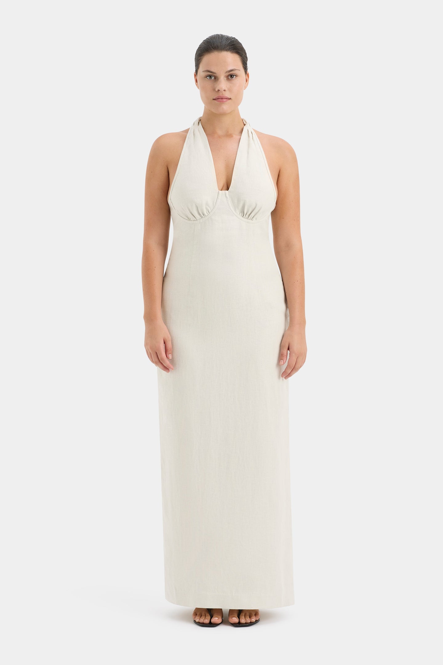 SIR the label Affogato Halter Dress ECRU