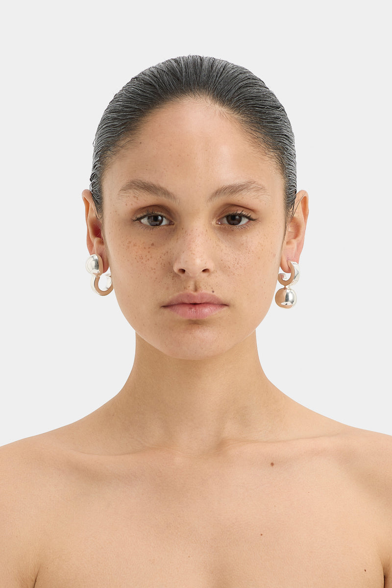 SIR the label Cielo Sphere Hoop Earring SILVER