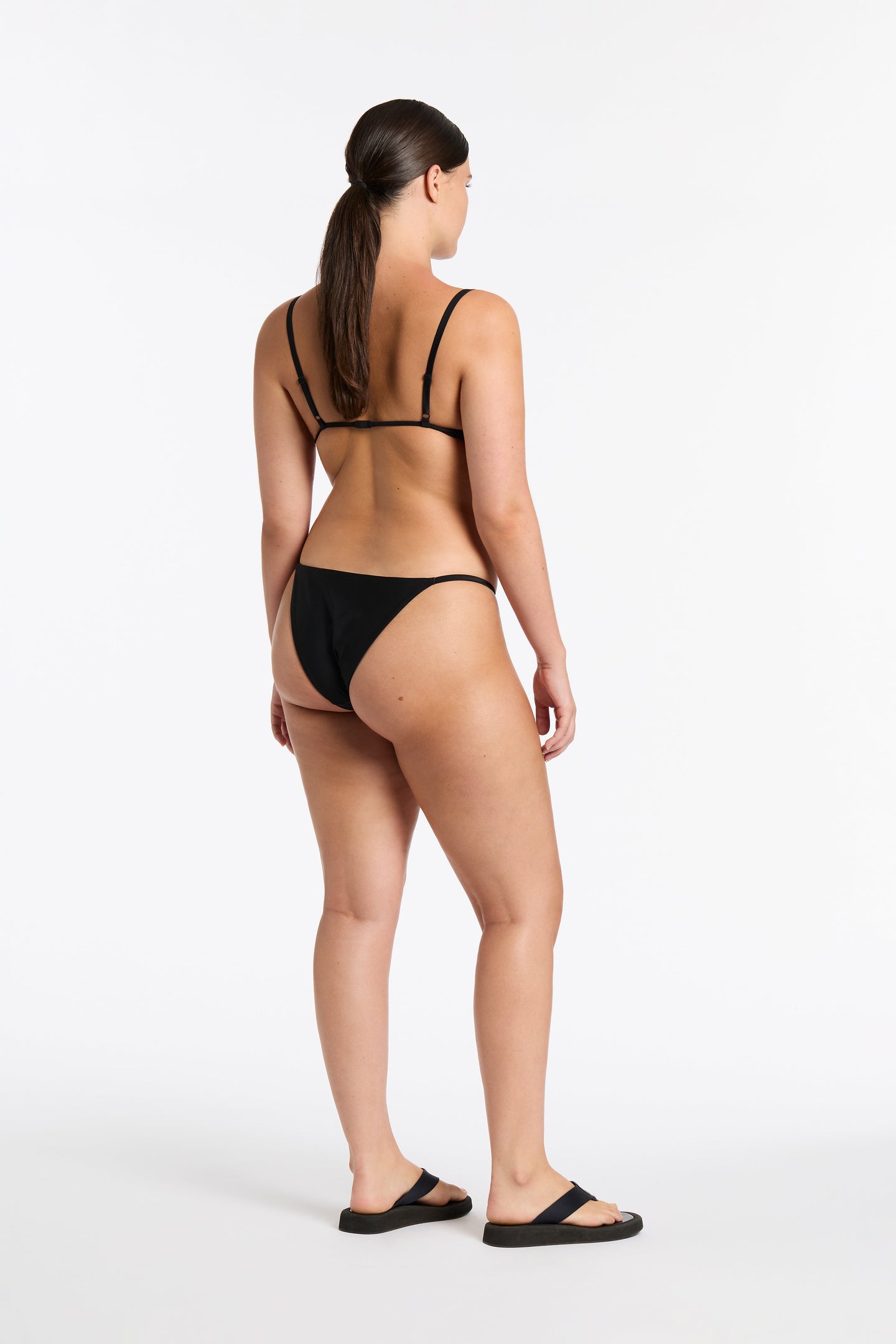 SIR the label Zoya Gathered Bikini Brief BLACK