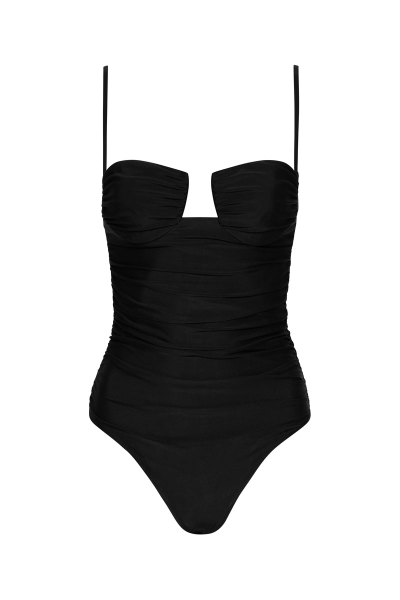 SIR the label Zoya Gathered One Piece BLACK