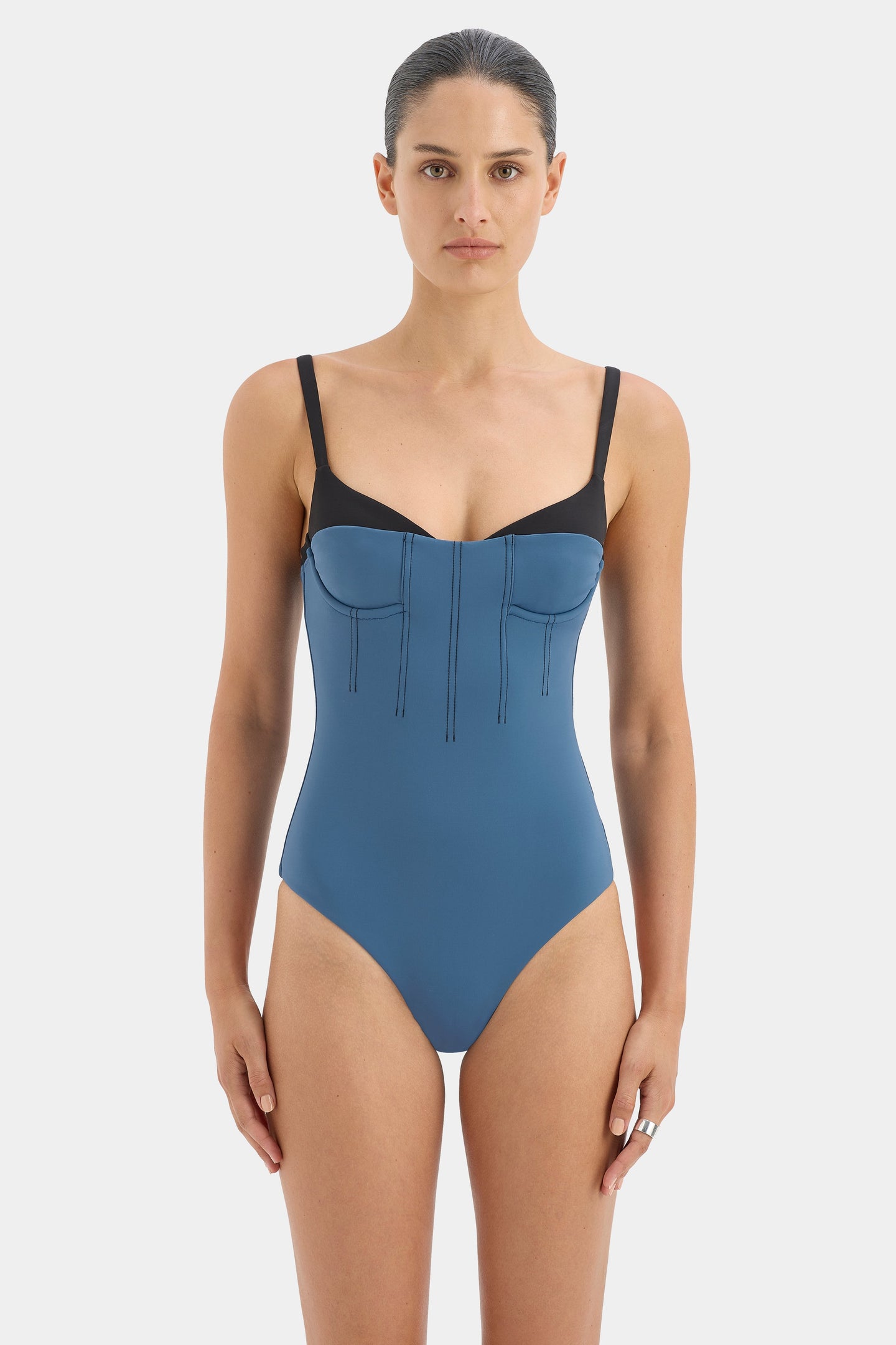 SIR the label Robbie Balconette One Piece CORNFLOWER