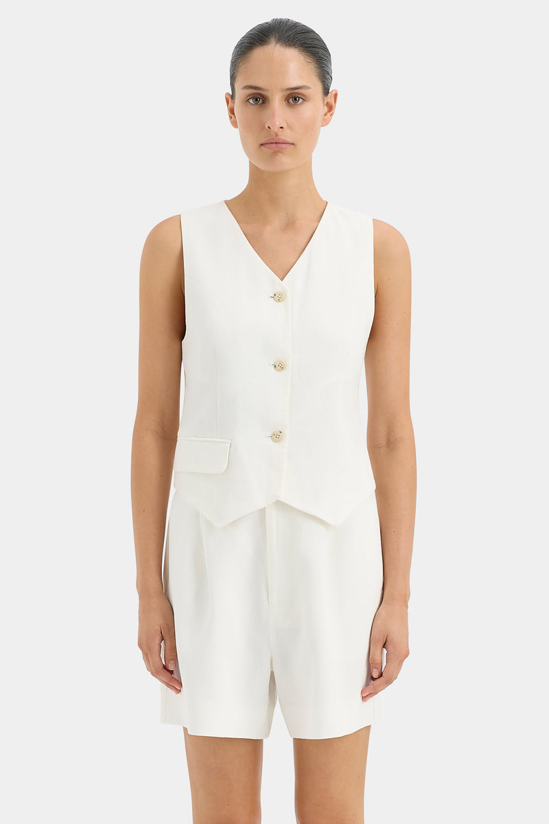 SIR the label Clemence Tailored Short IVORY