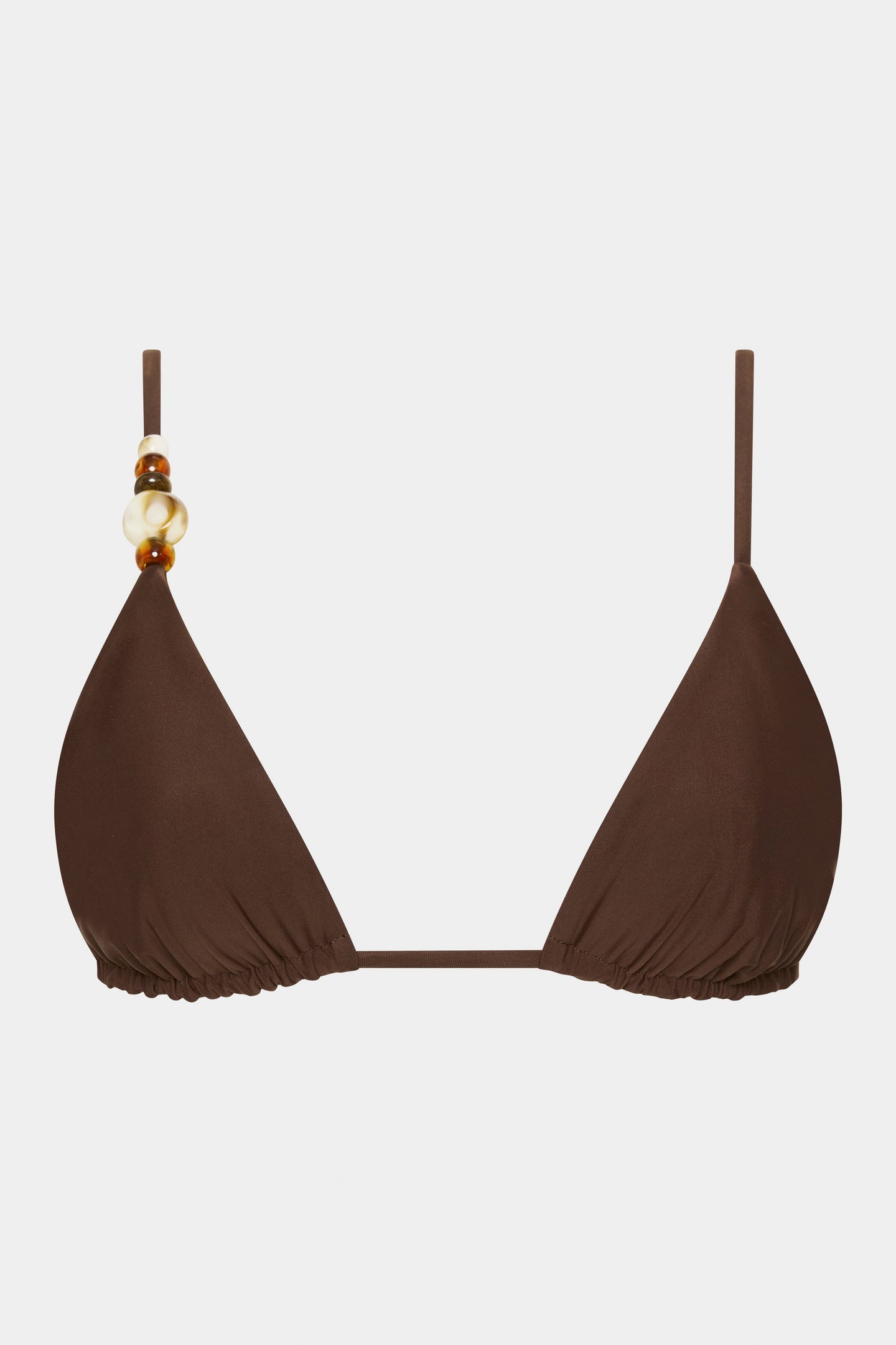 SIR the label Jeanne Beaded String Triangle Top CHOCOLATE