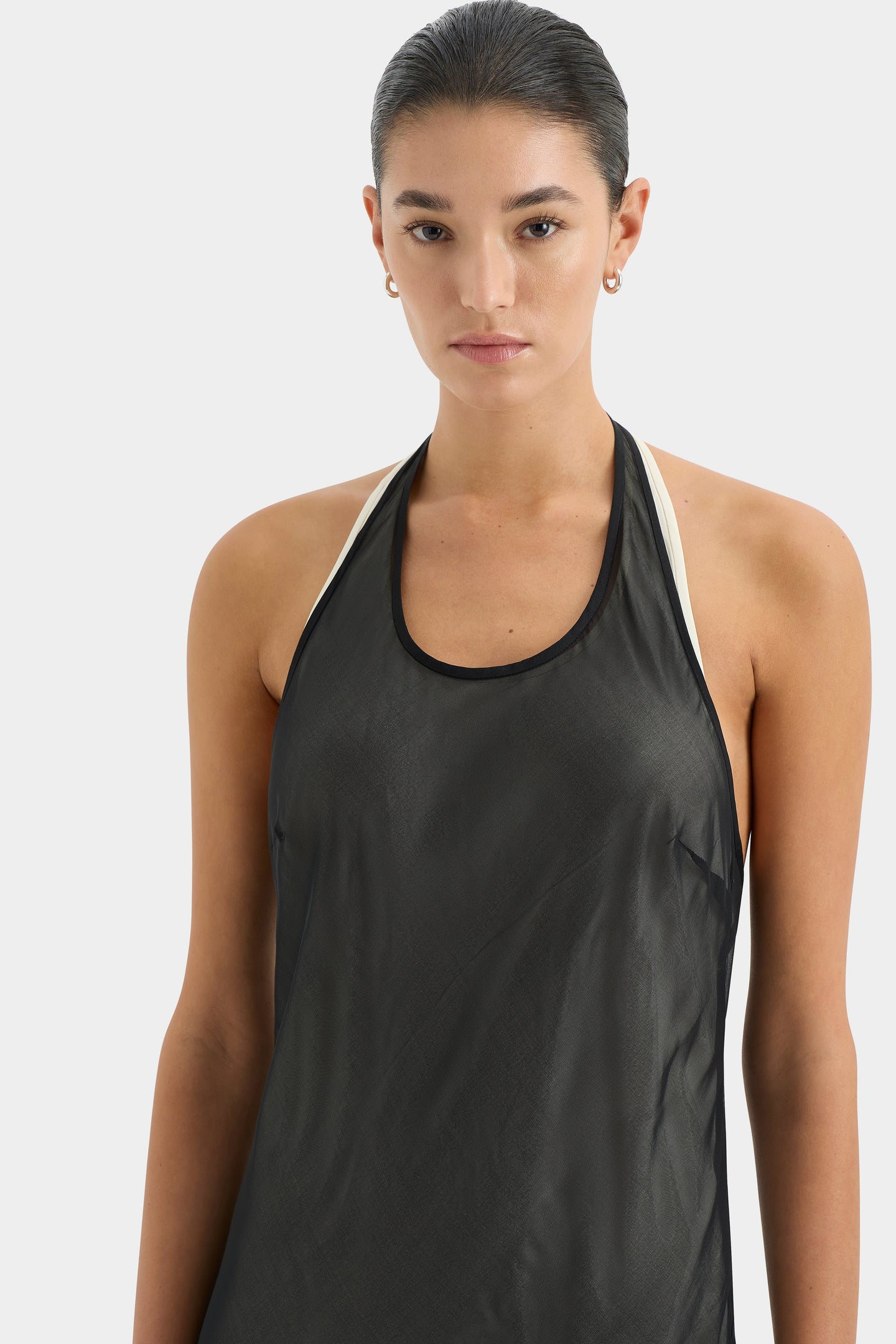 SIR the label Strobe Halter Dress BLACK