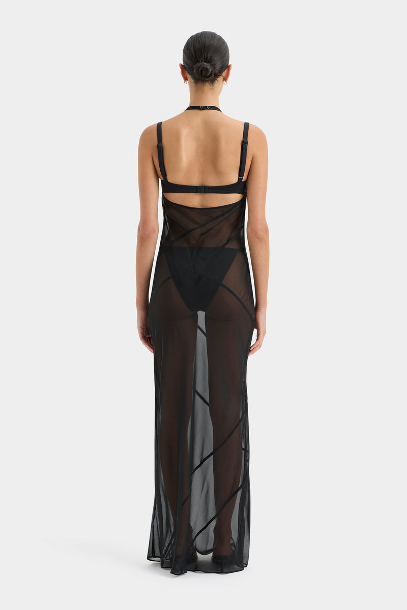 SIR the label Strobe Halter Dress BLACK