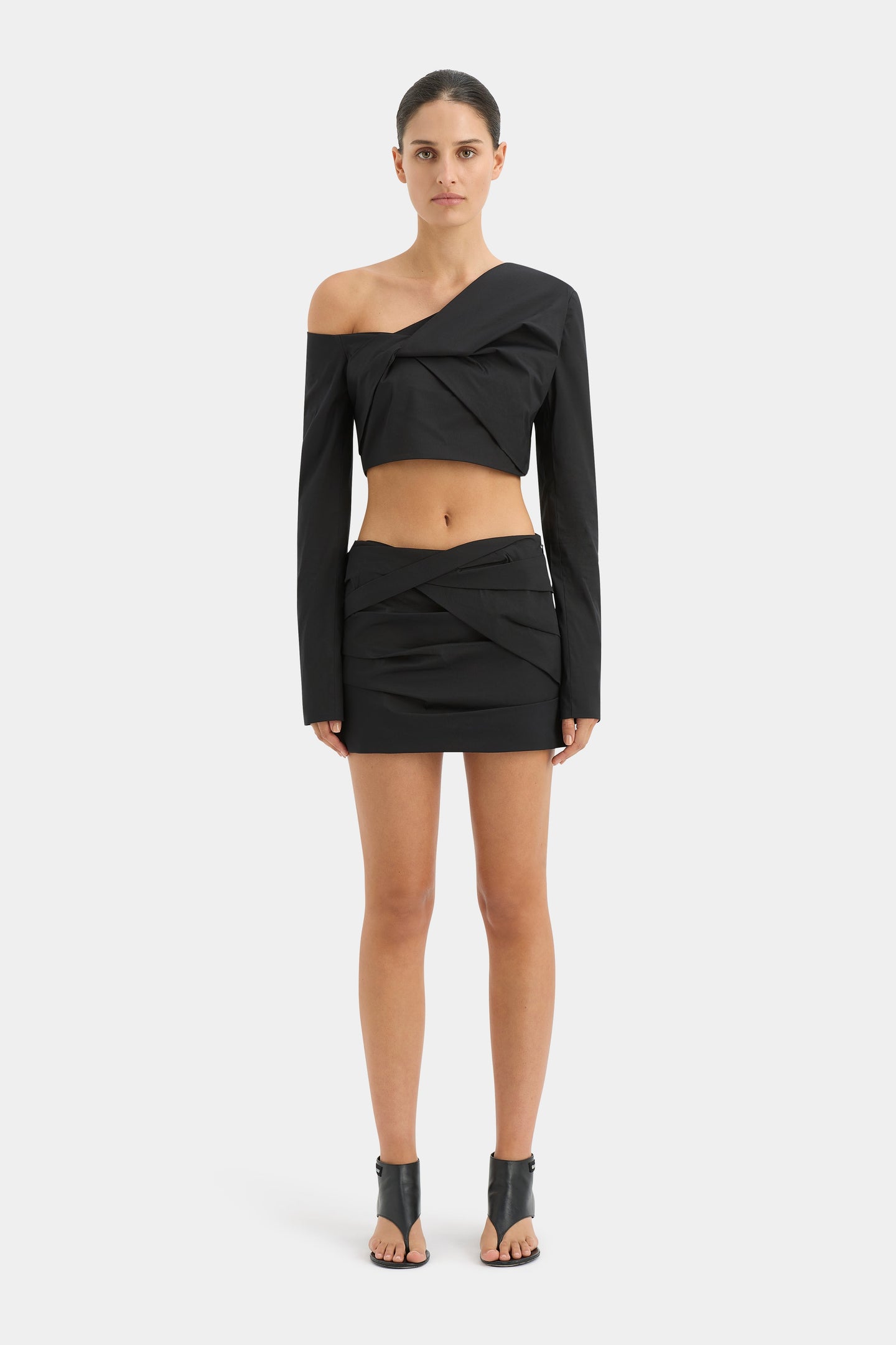 SIR the label Azul Twist Mini Skirt BLACK