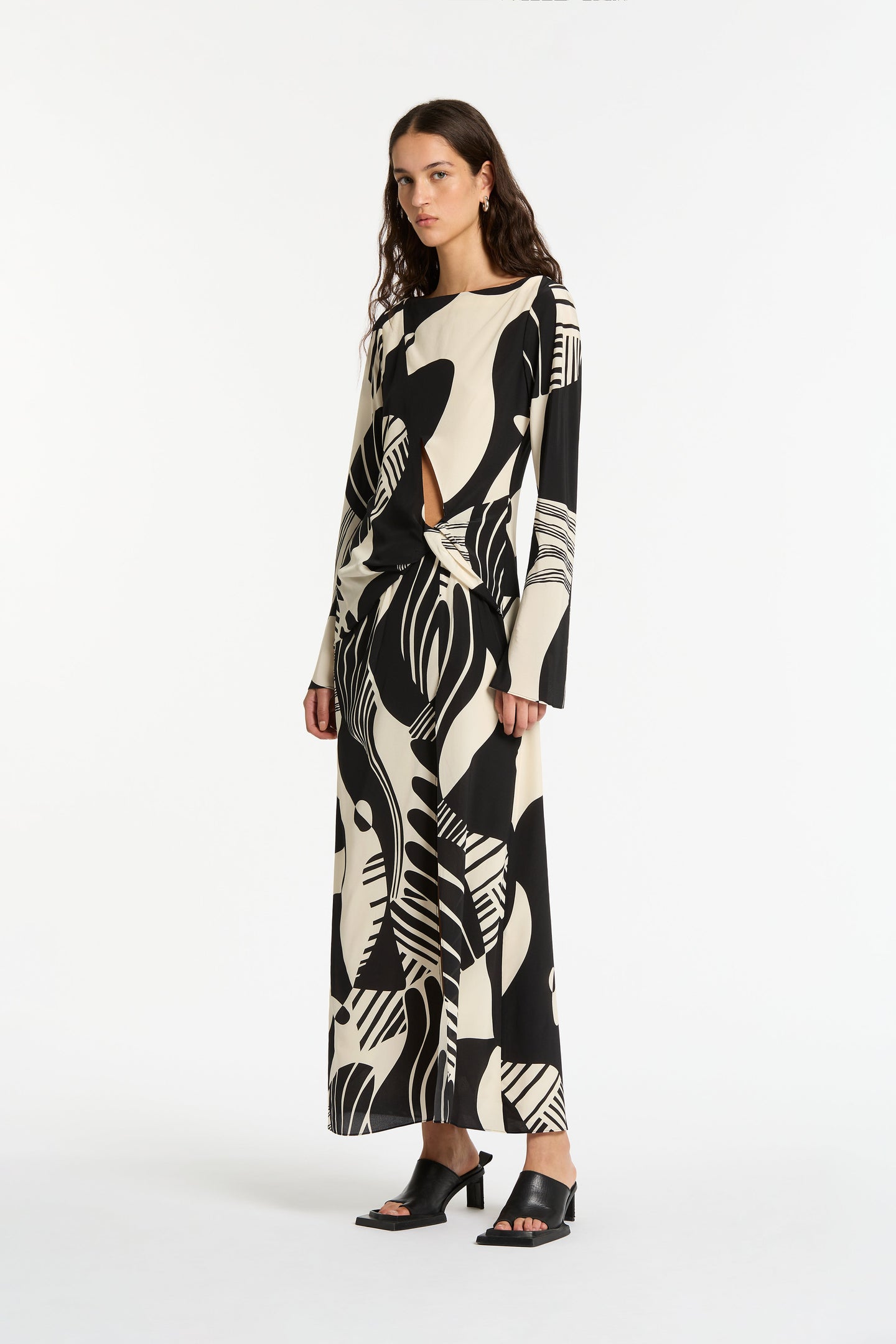 SIR the label Realisme Twist Maxi Dress Papier