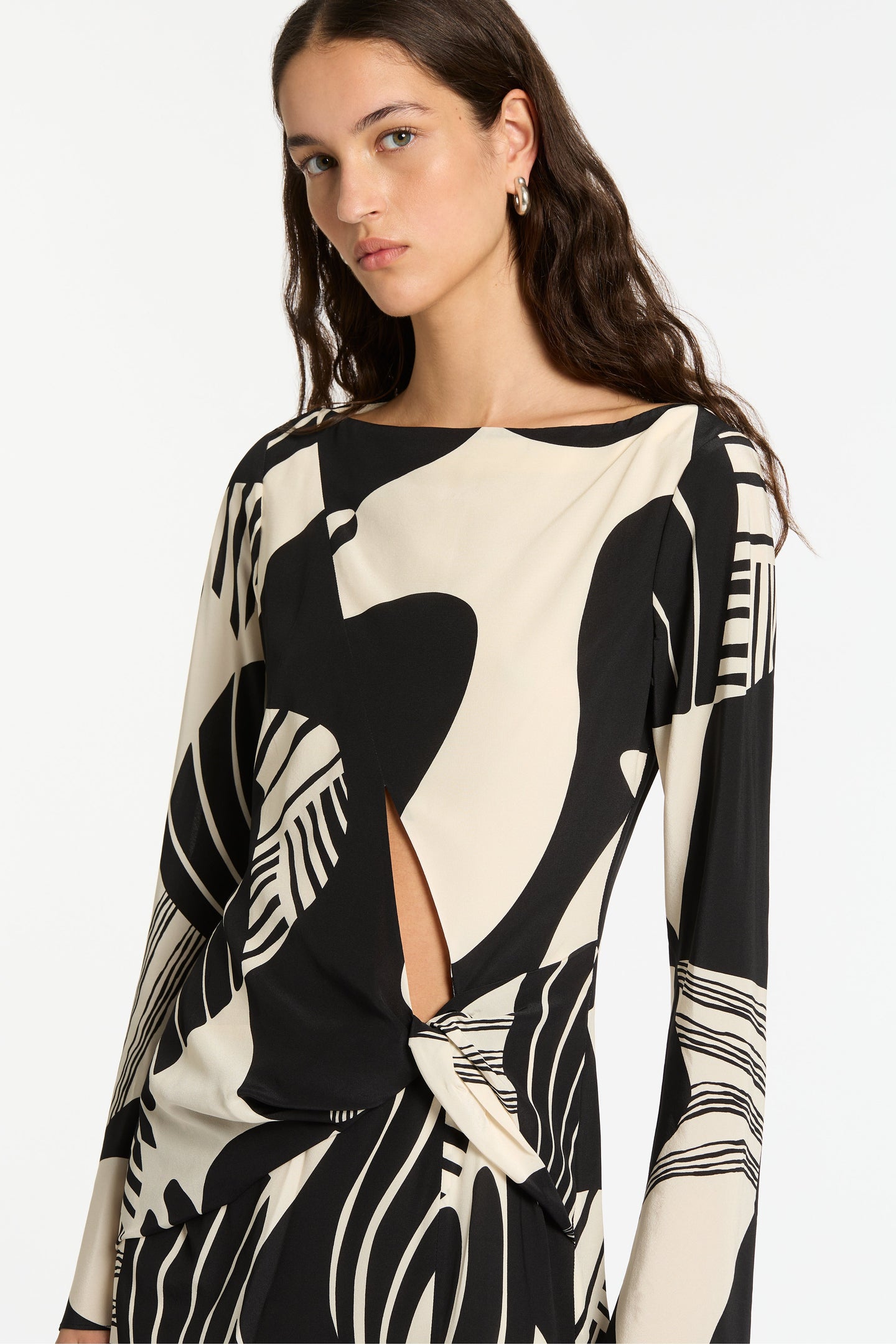 SIR the label Realisme Twist Maxi Dress Papier