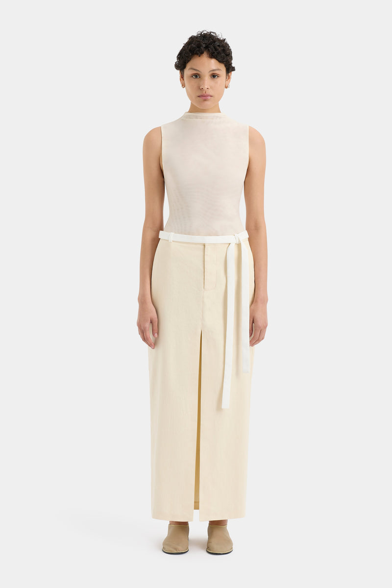 SIR the label Dune Midi Skirt CREAM