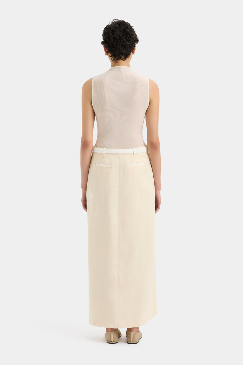 SIR the label Dune Midi Skirt CREAM