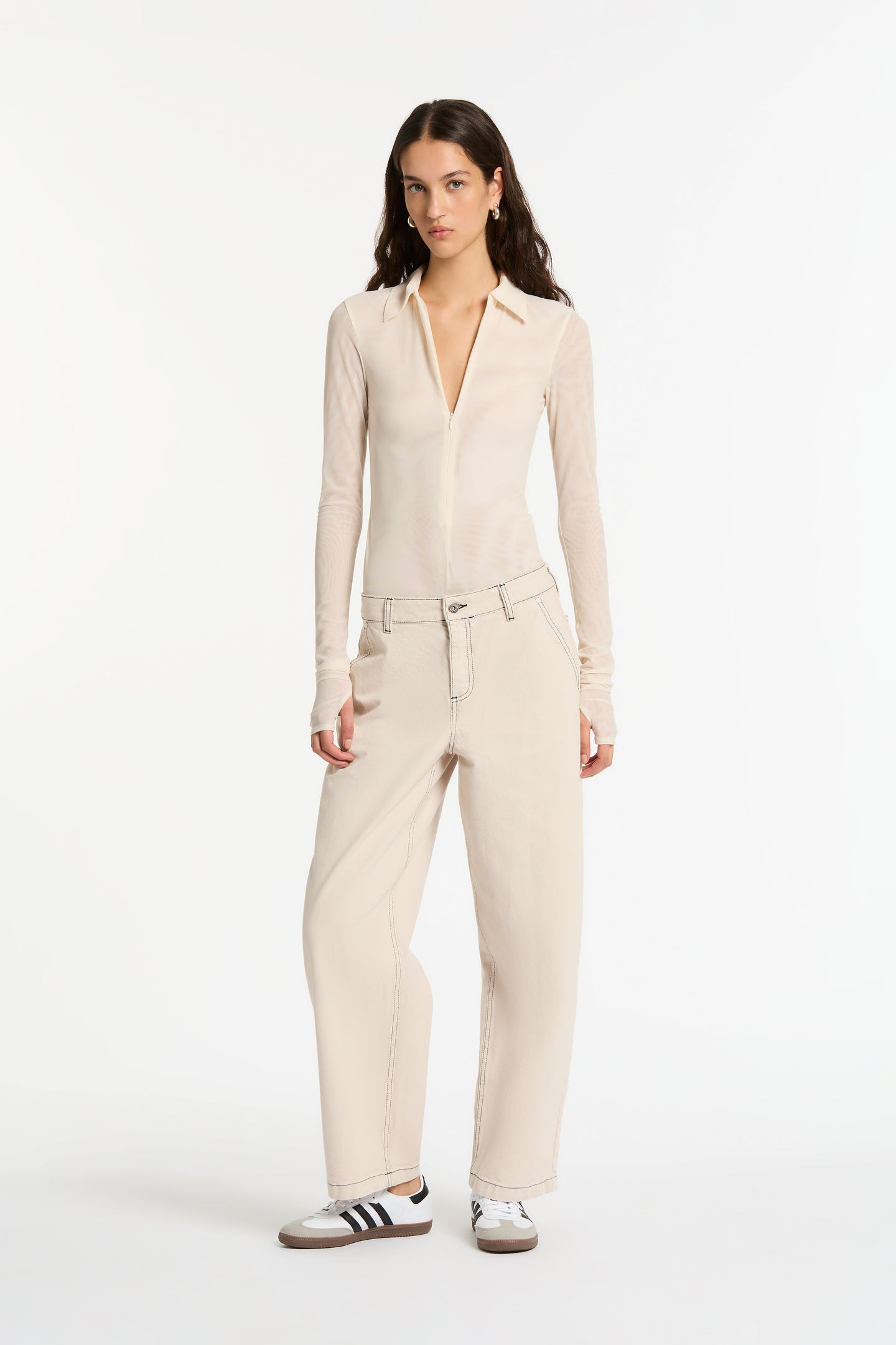 SIR the label Orlan Mid Rise Jean Ecru