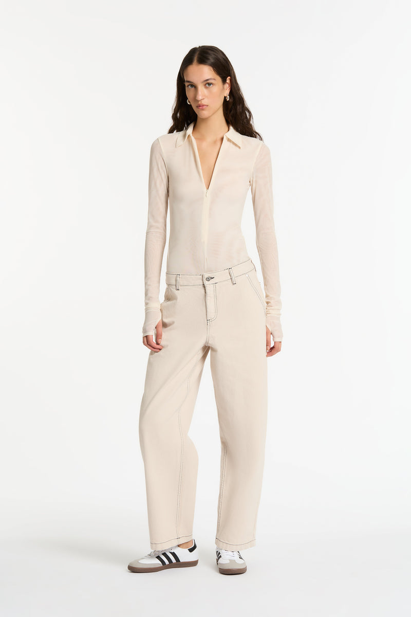 SIR the label Orlan Mid Rise Jean Ecru