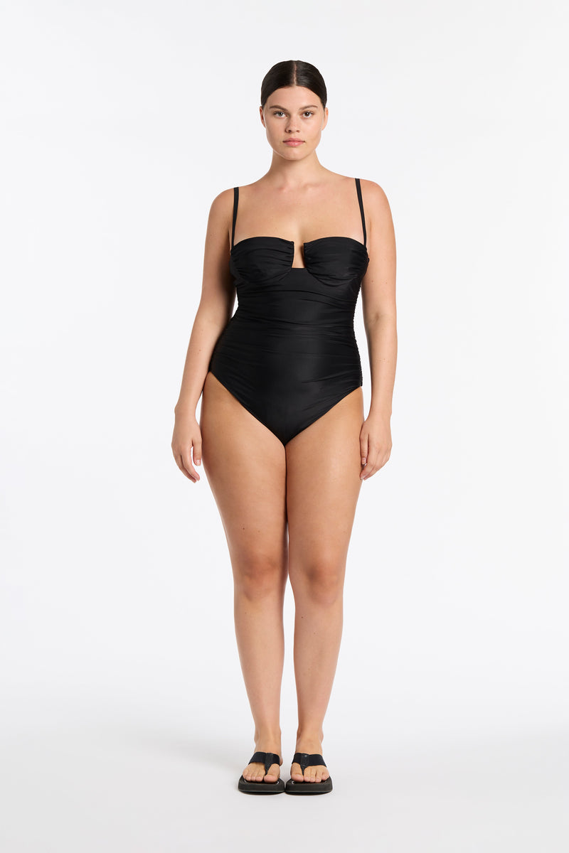 SIR the label Zoya Gathered One Piece BLACK