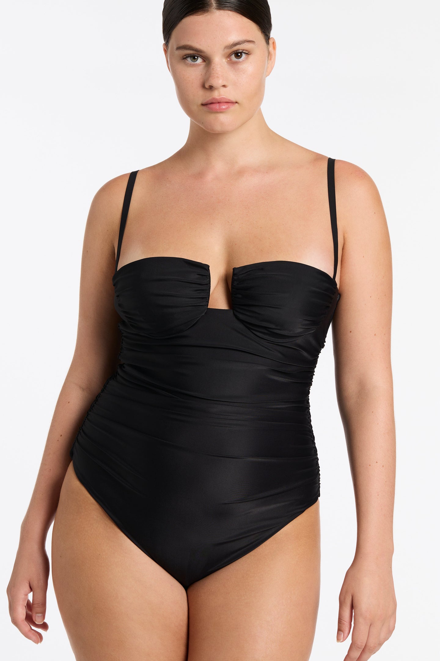 SIR the label Zoya Gathered One Piece BLACK