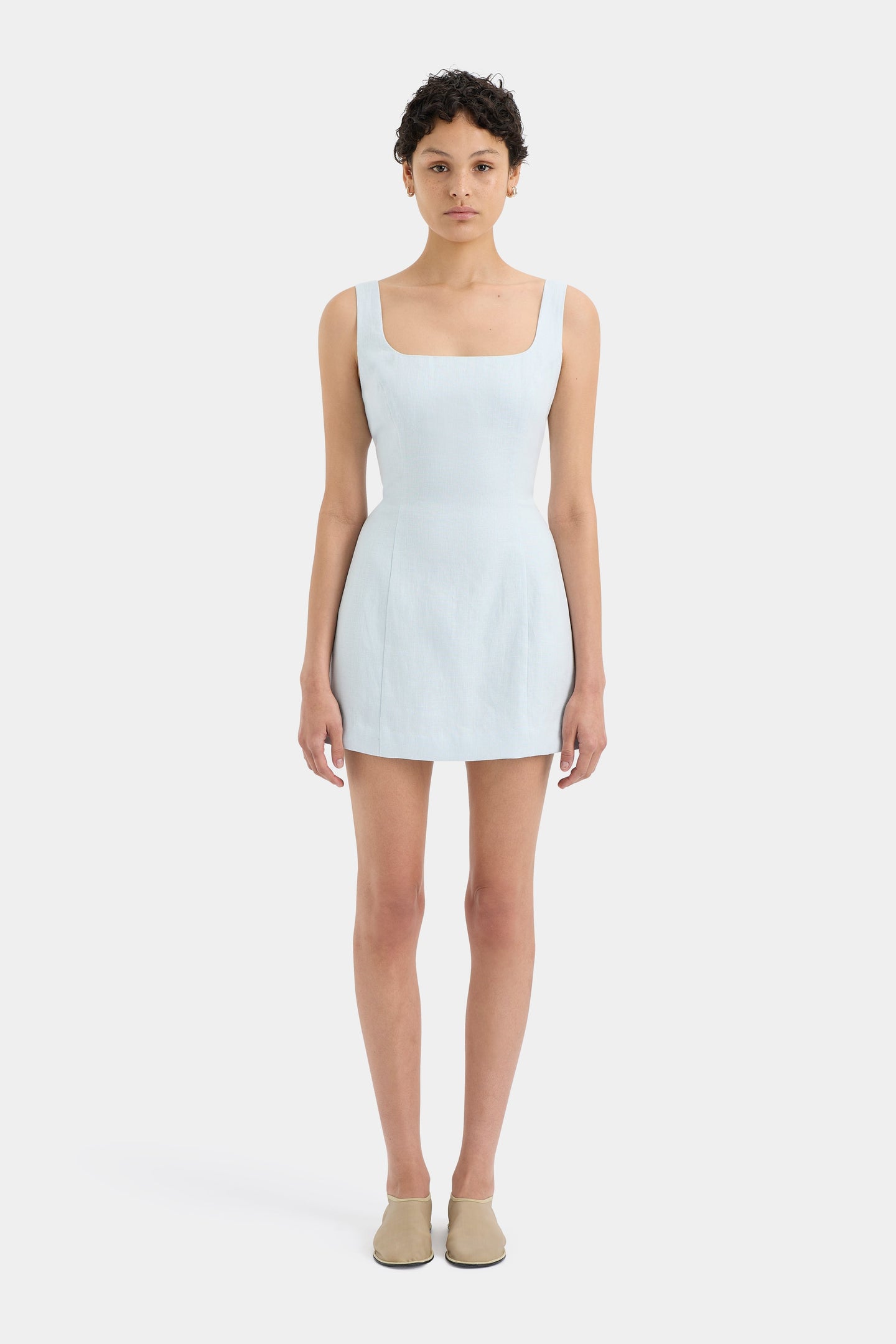 SIR the label Iris Tie Mini Dress LIGHT BLUE