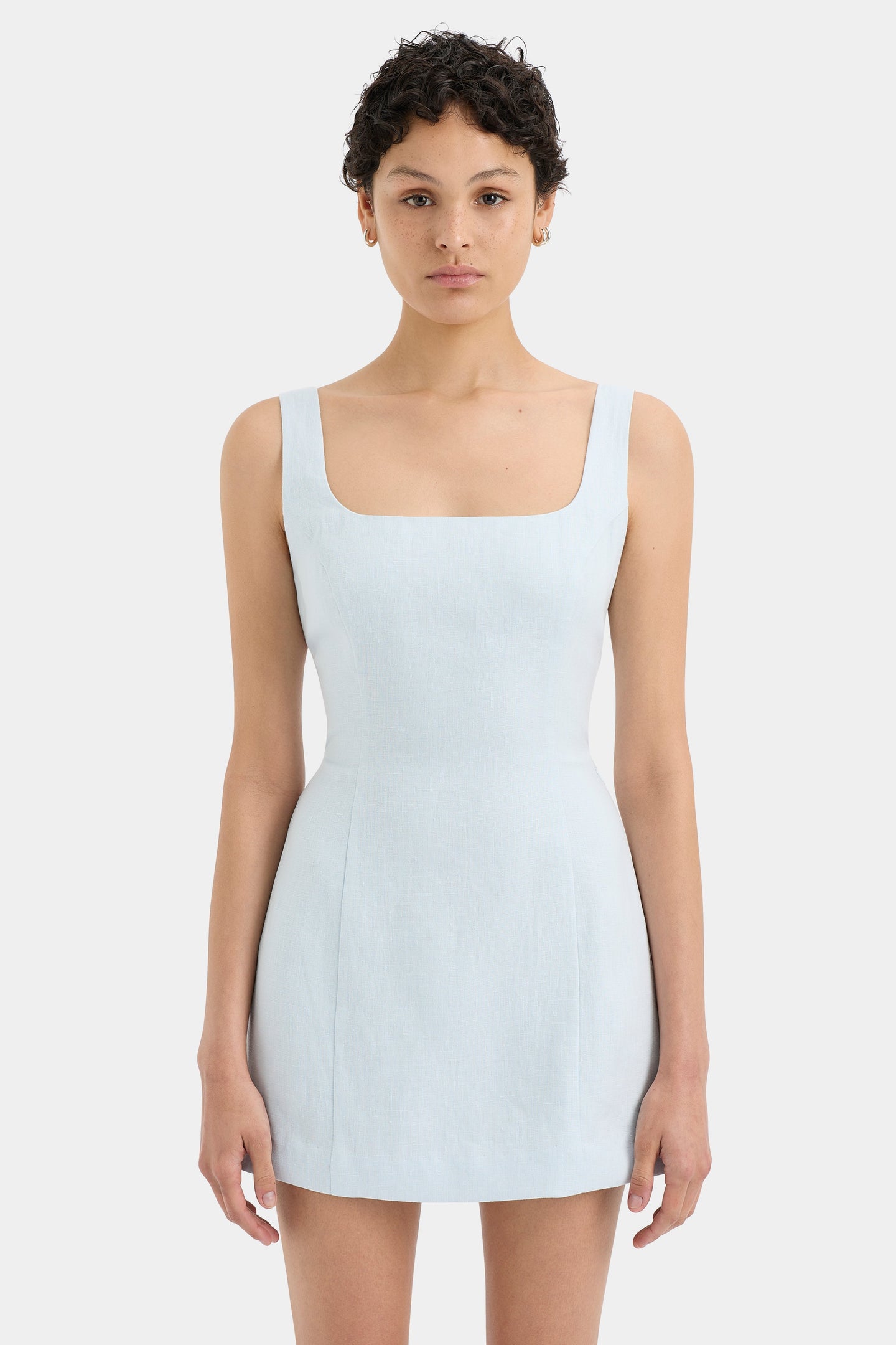 SIR the label Iris Tie Mini Dress LIGHT BLUE