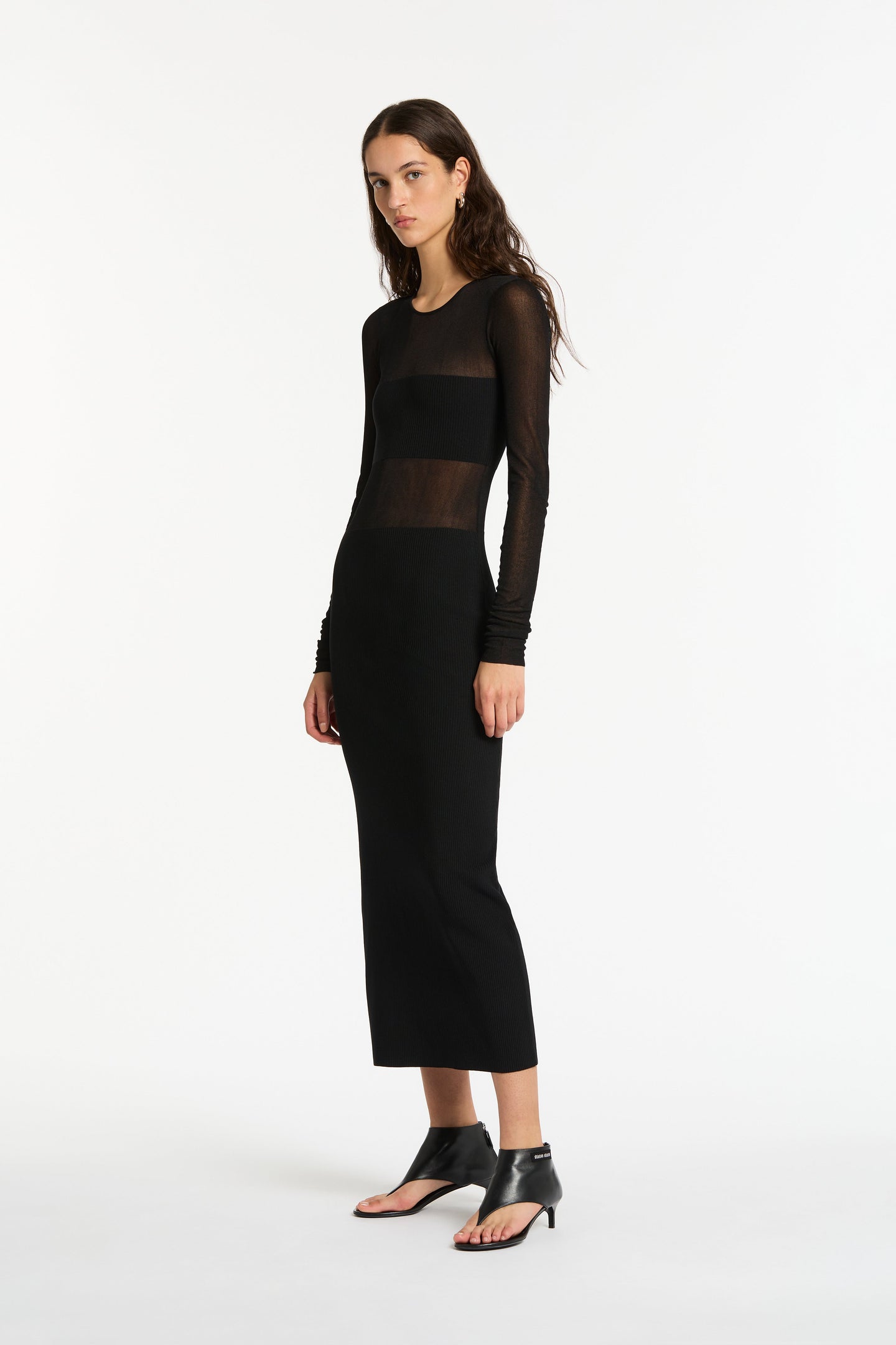 SIR the label Impermanence Splice Maxi Dress Noir