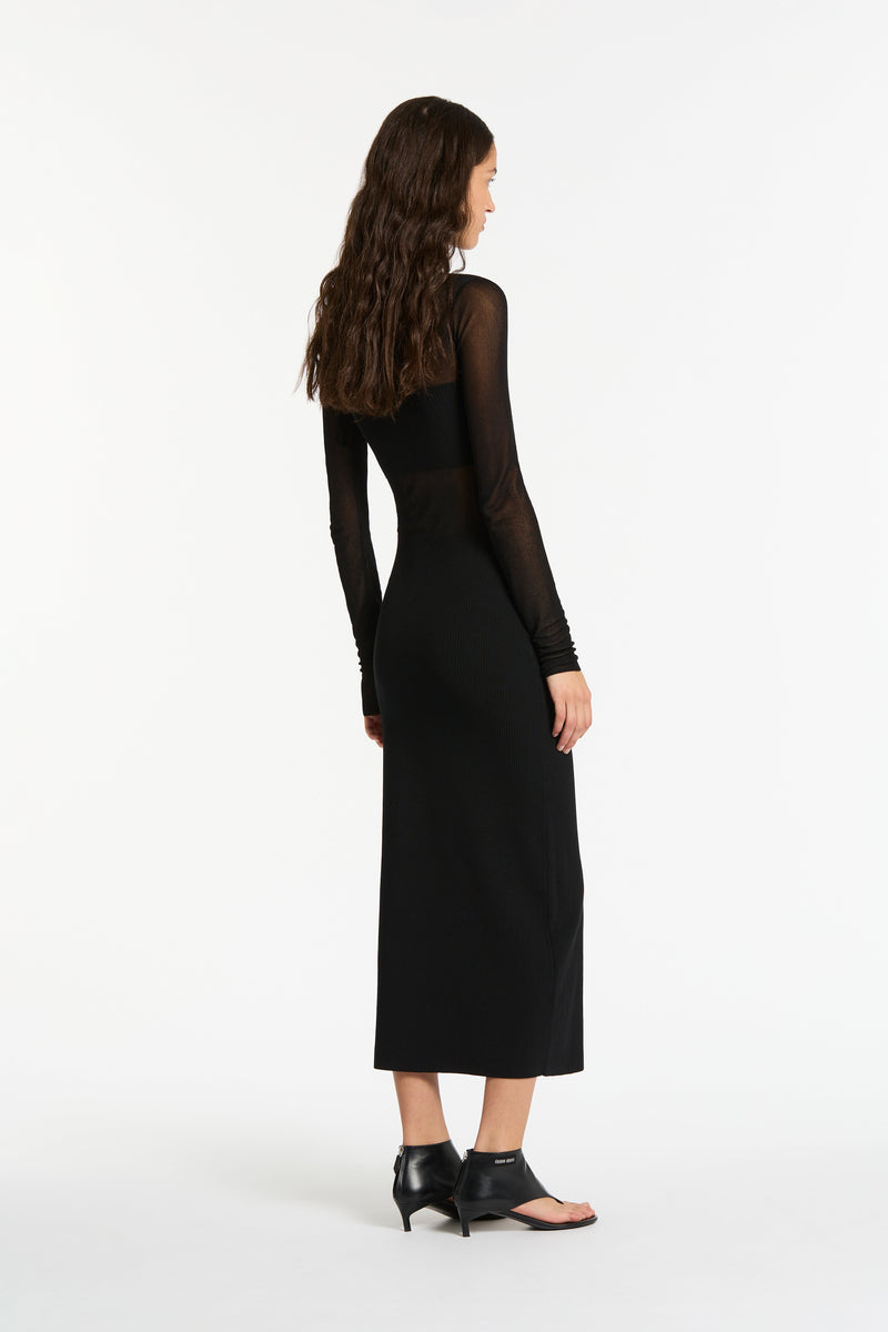 SIR the label Impermanence Splice Maxi Dress Noir