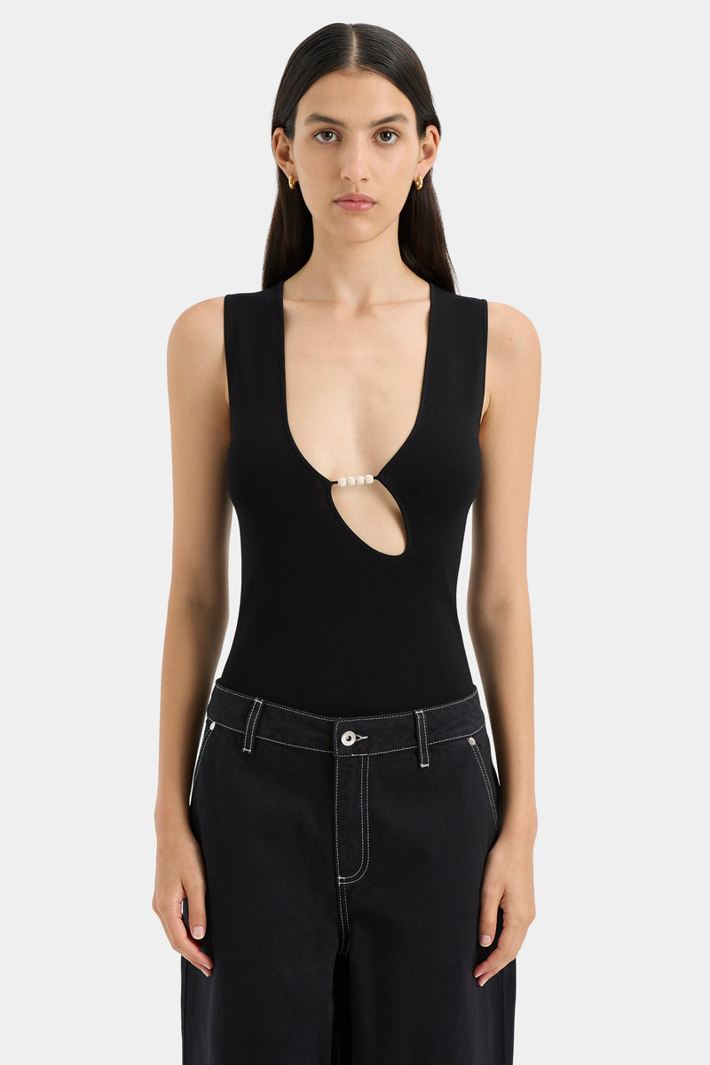 SIR the label Kinetic Beaded Tank Black