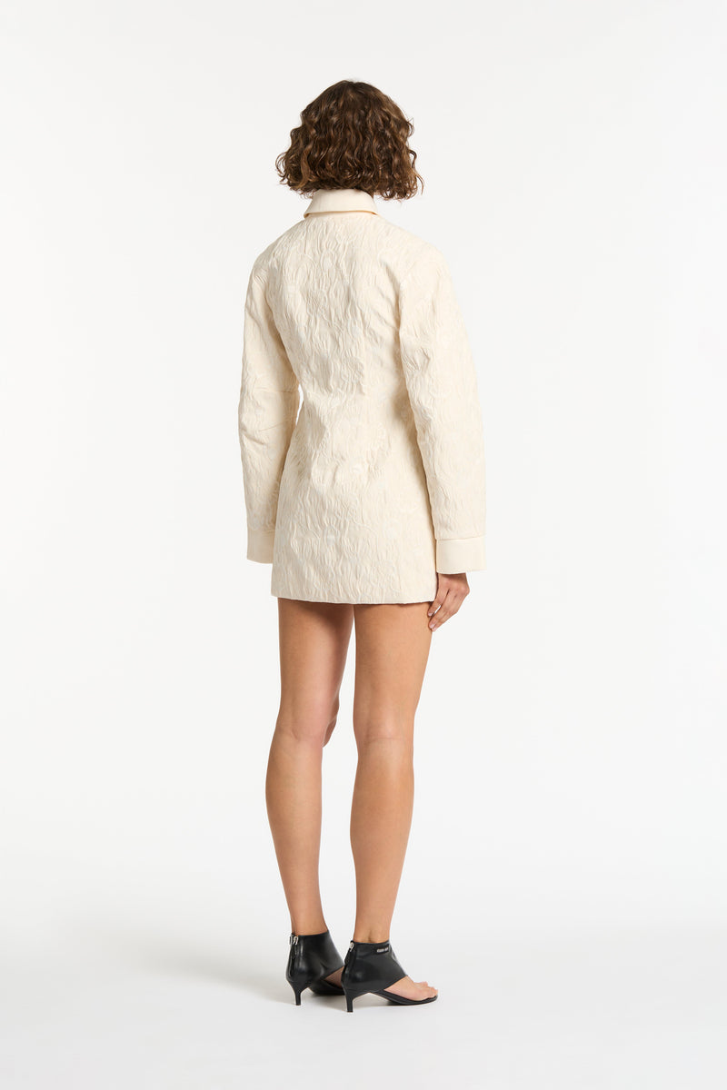 SIR the label Etienne Structured Shirt Dress Cloud Jacquard
