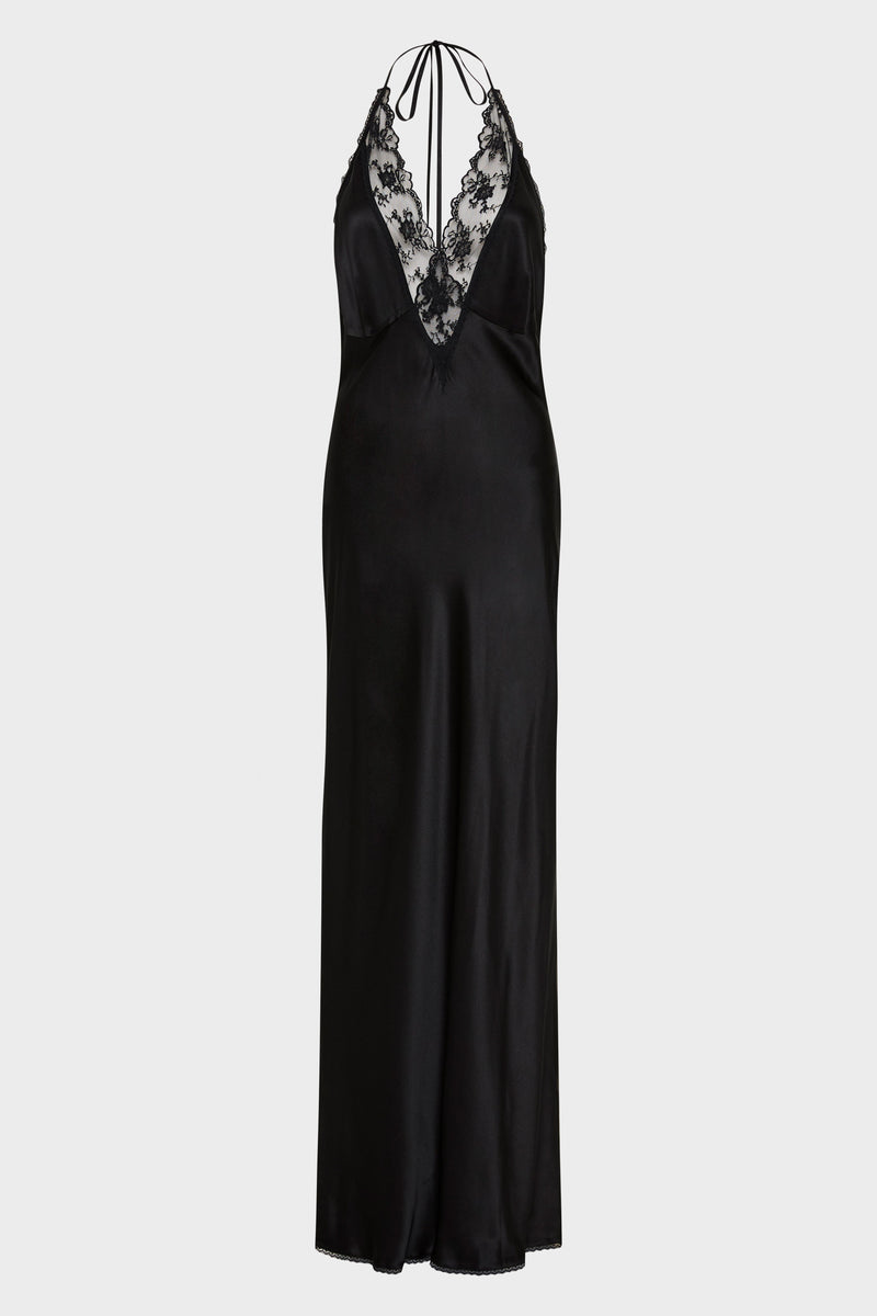 SIR the label Aries Halter Gown BLACK