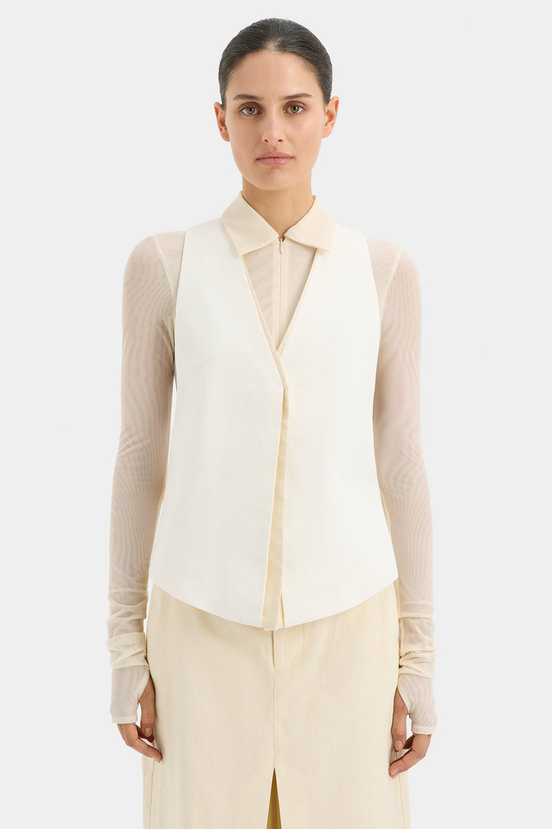 SIR the label Dune Vest CREAM