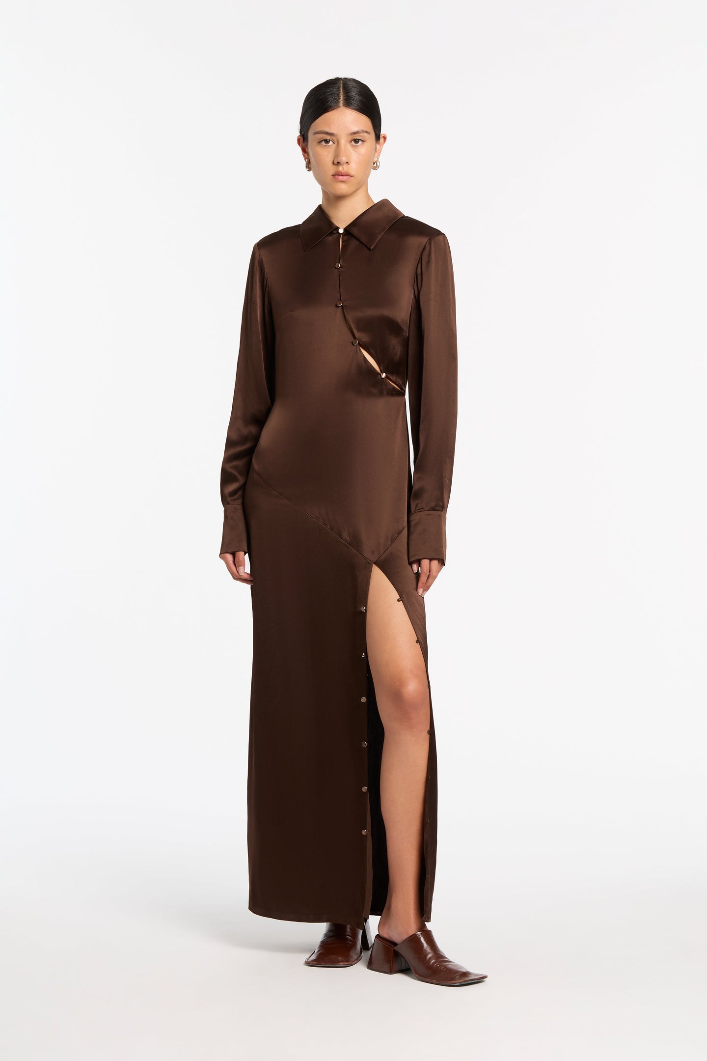 SIR the label Selita Shirt Dress CHOCOLATE