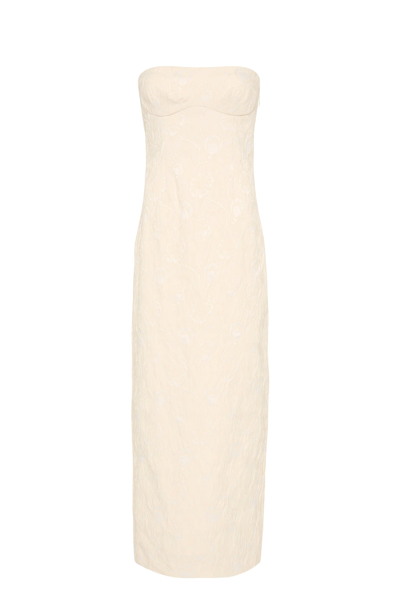 SIR the label Etienne Column Gown Cloud Jacquard