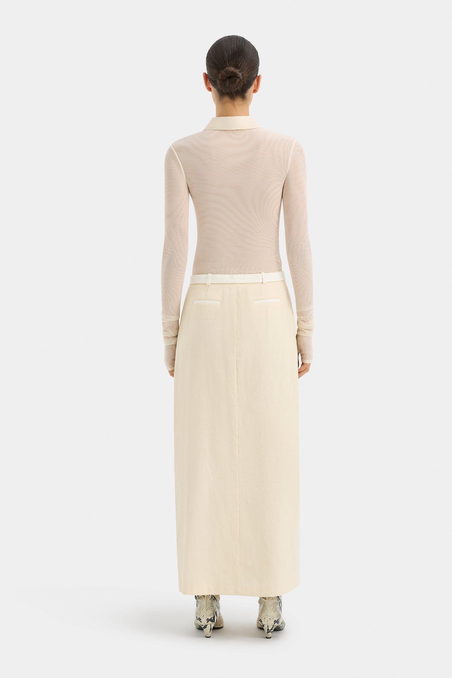 SIR the label Dune Midi Skirt CREAM