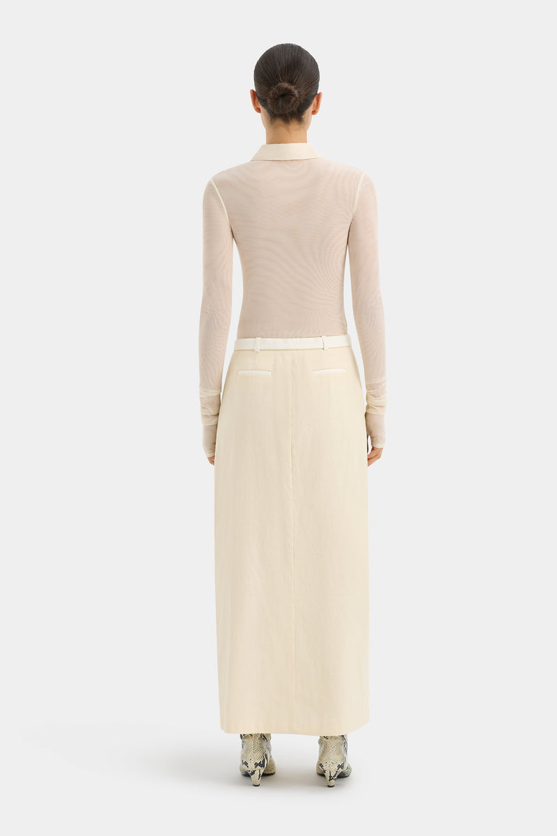 SIR the label Dune Midi Skirt CREAM