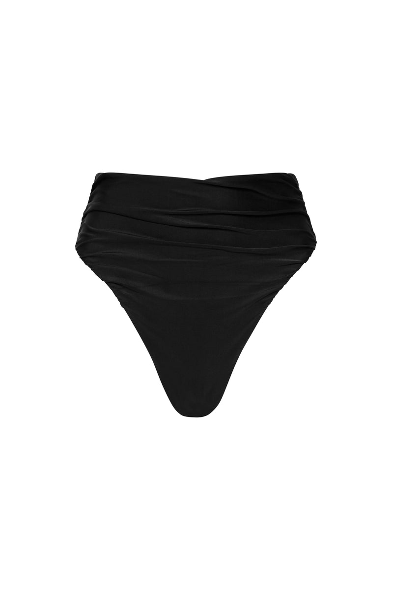 SIR the label Zoya Gathered High Cut Brief BLACK