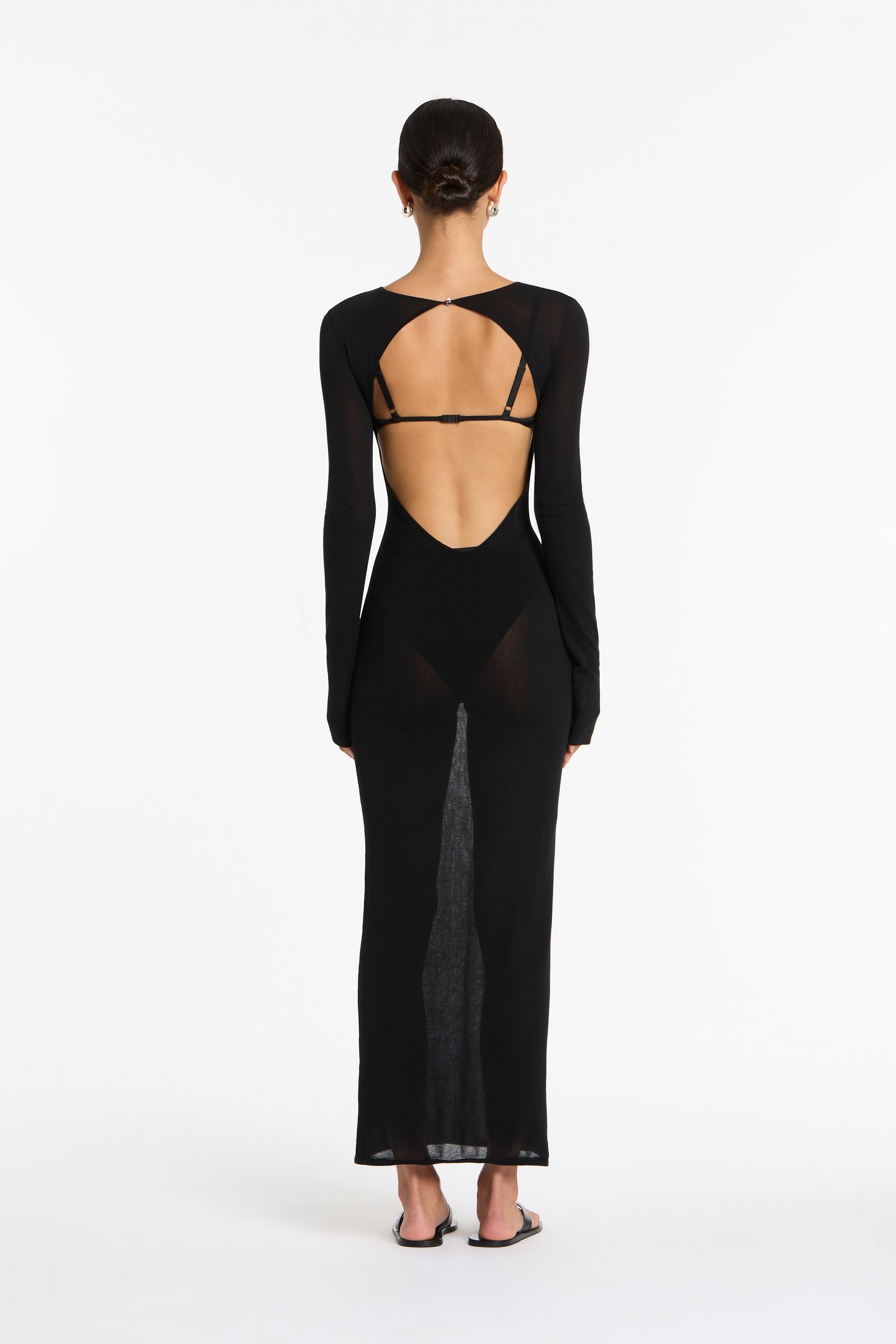 SIR the label Eva Knit Midi Dress BLACK