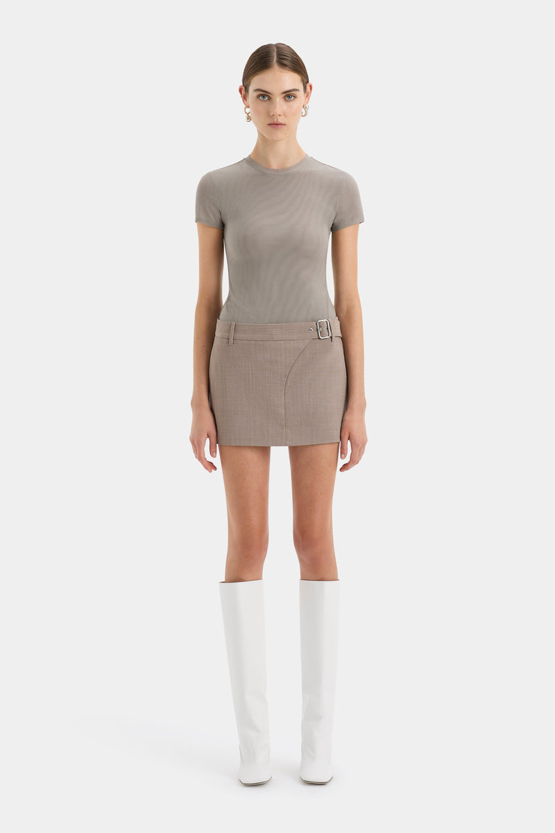 SIR the label Jacques Mesh Fitted Tee SLATE