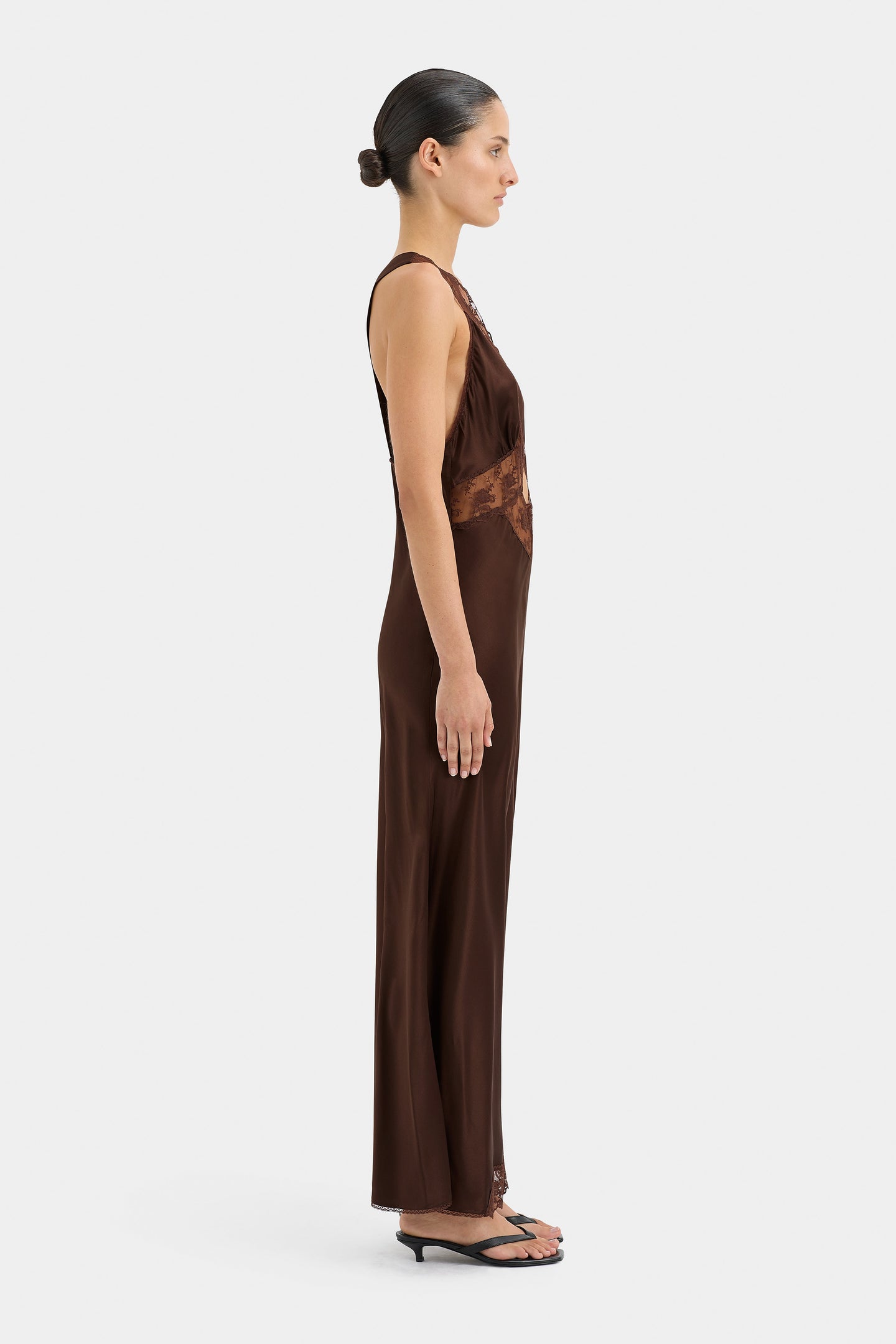 SIR the label Aries Cut Out Gown Chocolate