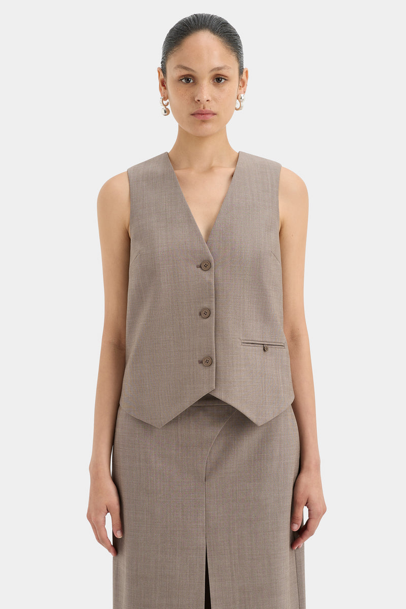 SIR the label Leonardo Vest - TAUPE TAUPE