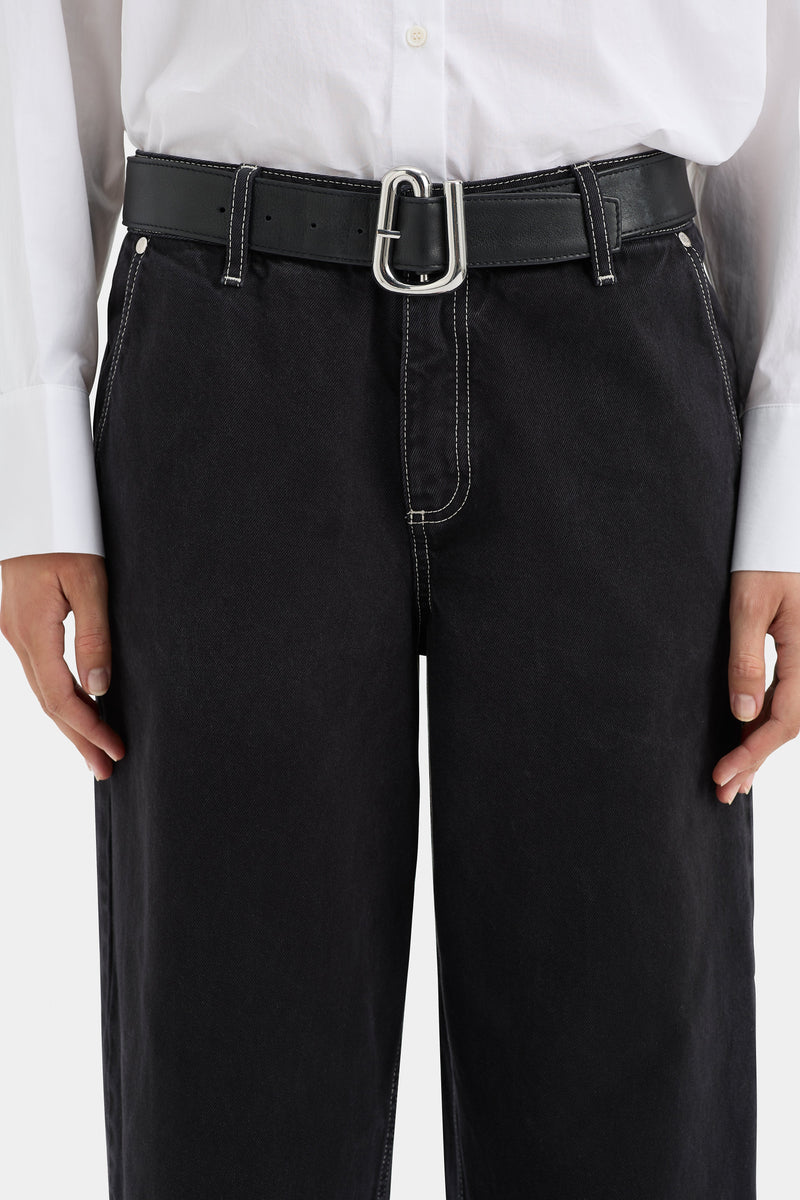 SIR the label Molinier Leather Belt Black