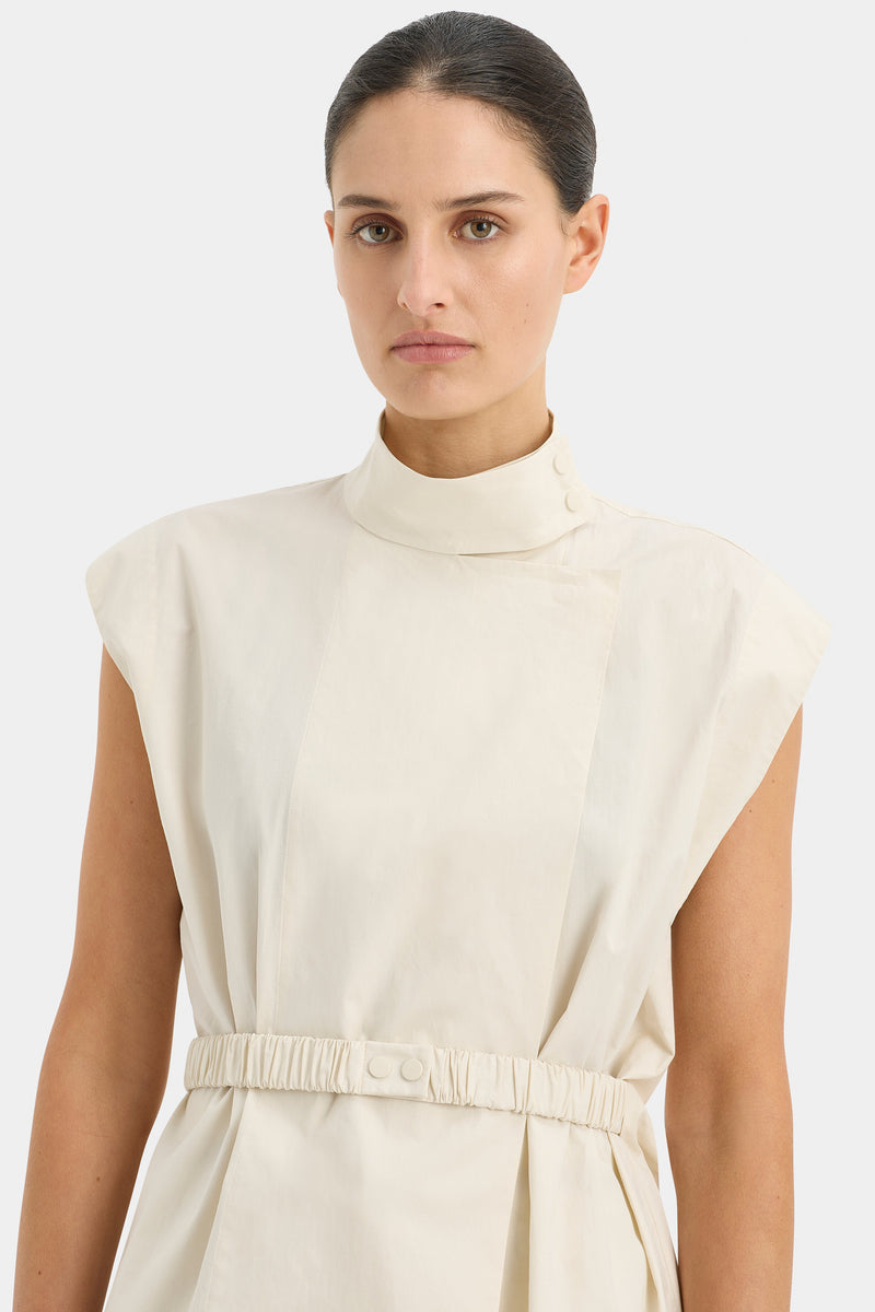 SIR the label Nouveaux Collared Top Ecru