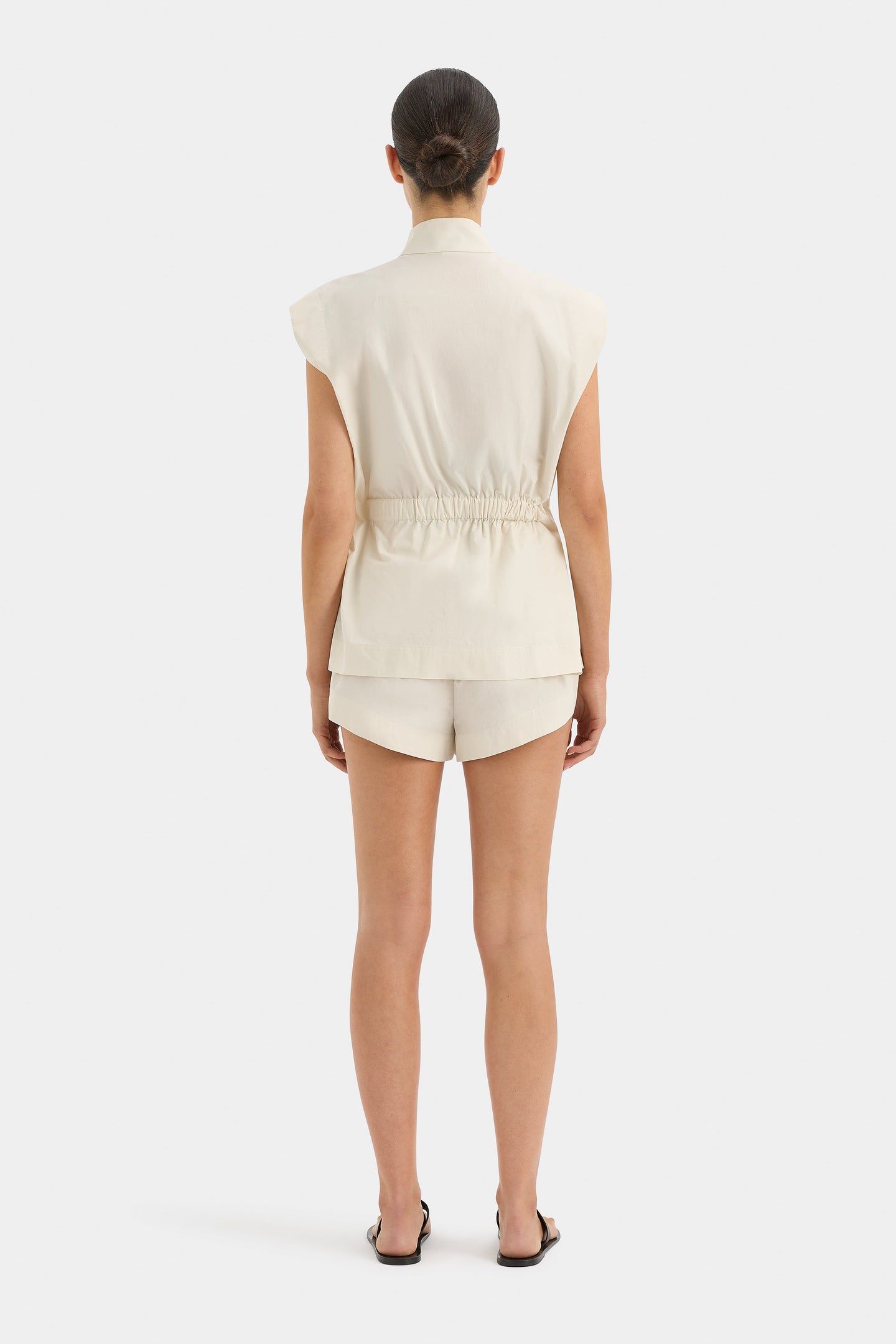 SIR the label Nouveaux Collared Top Ecru