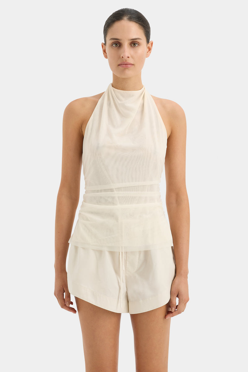 SIR the label Nouveaux Belted Mini Short Ecru