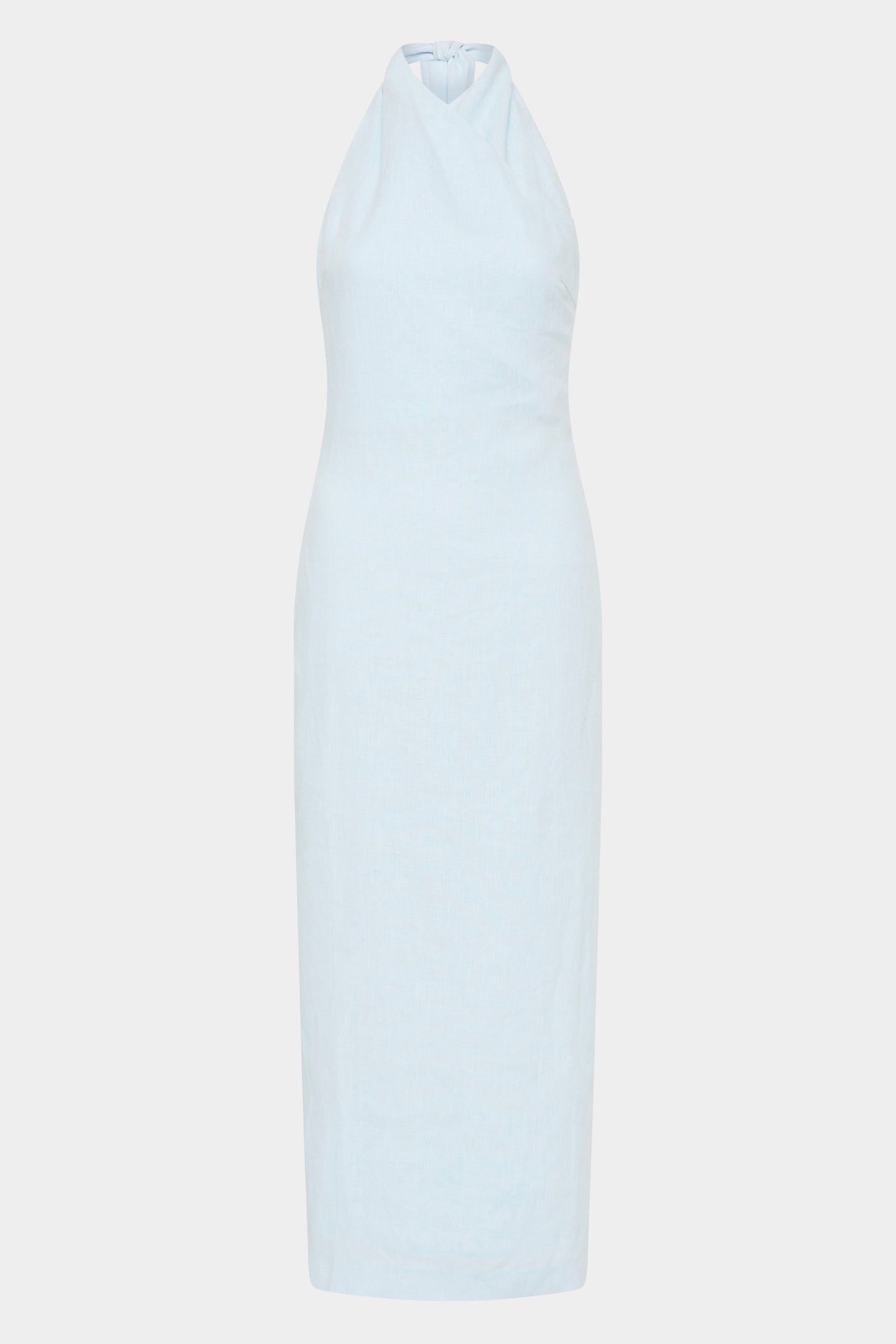 SIR the label Iris Halter Midi Dress LIGHT BLUE